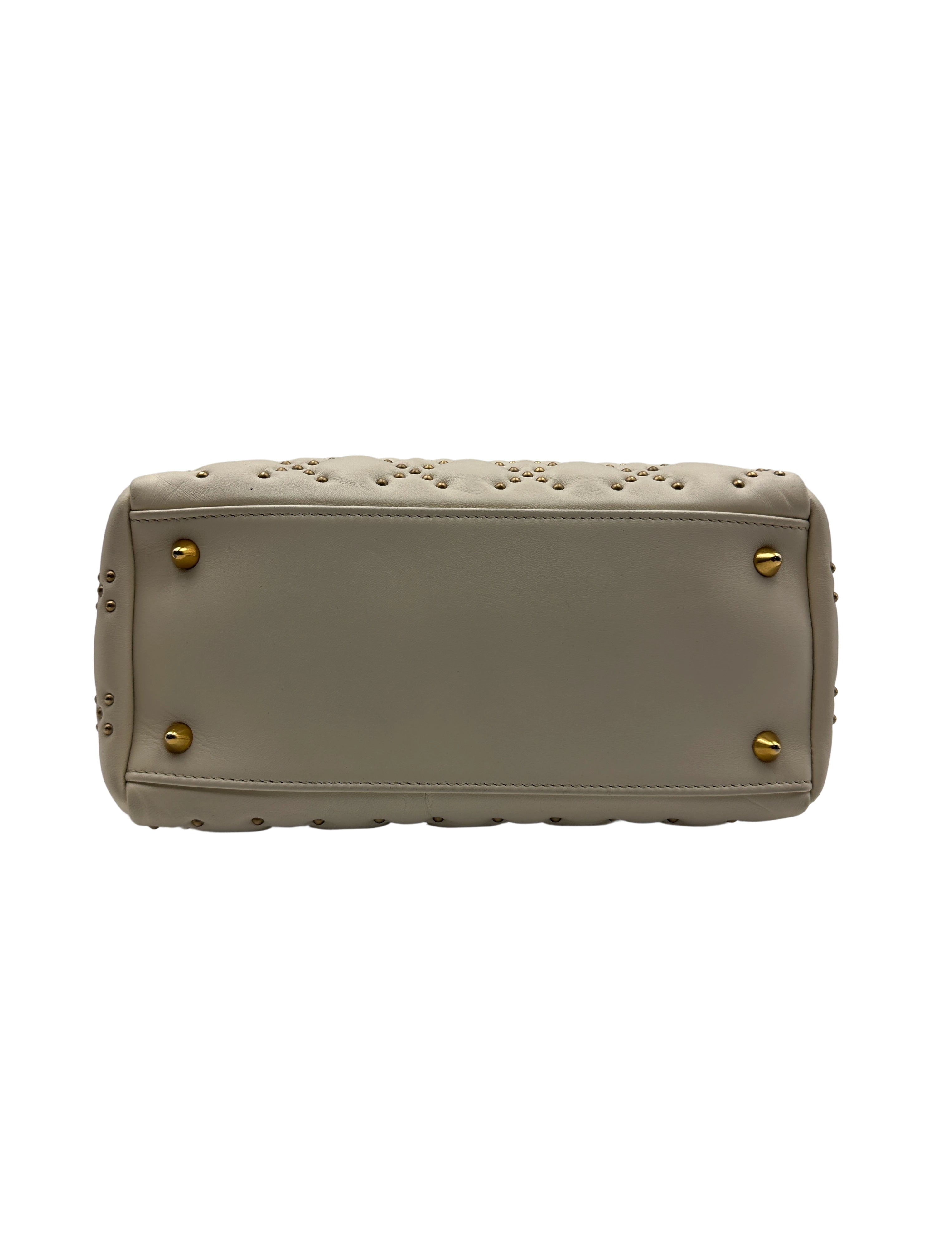 Dior White Lady Dior Bag with Gold Hardware DR349