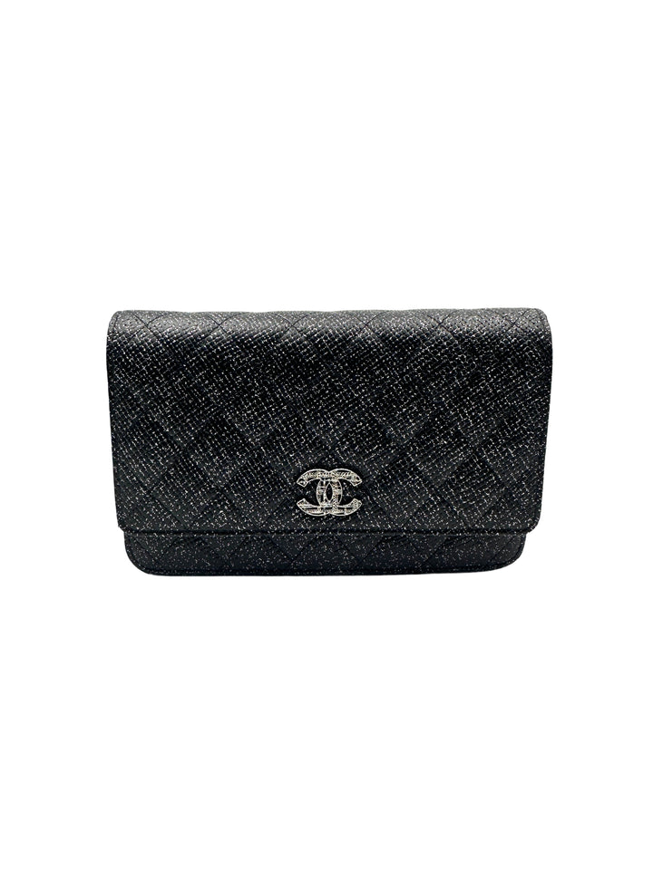 Chanel Micro-Shimmer Pearl Starry Sky Caviar Grain Calfskin WOC Chain Bag (18***66) CC924