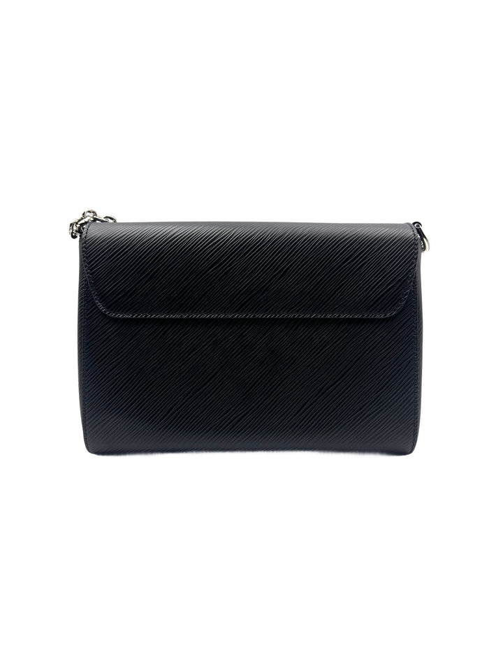 LV Wavy Pattern Medium Twist Chain Bag in Black LV1417
