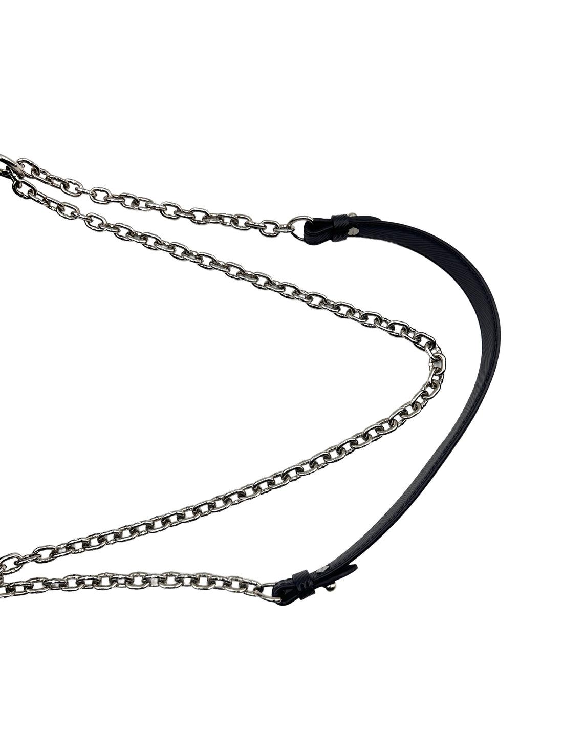 LV Wavy Pattern Medium Twist Chain Bag in Black LV1417