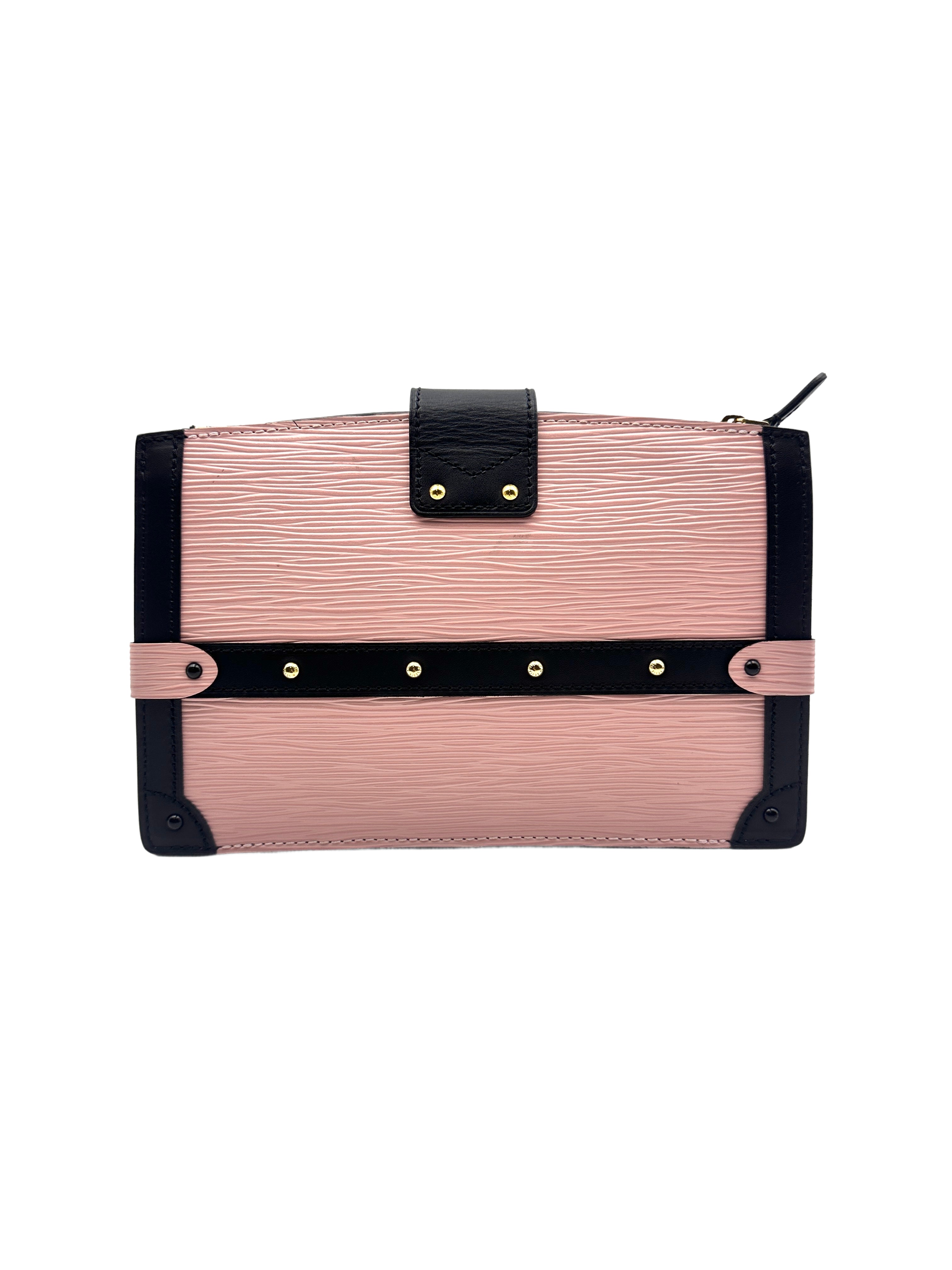 Louis Vuitton Epi Trunk Clutch Rose Ballerine Shouder Bag LV1421