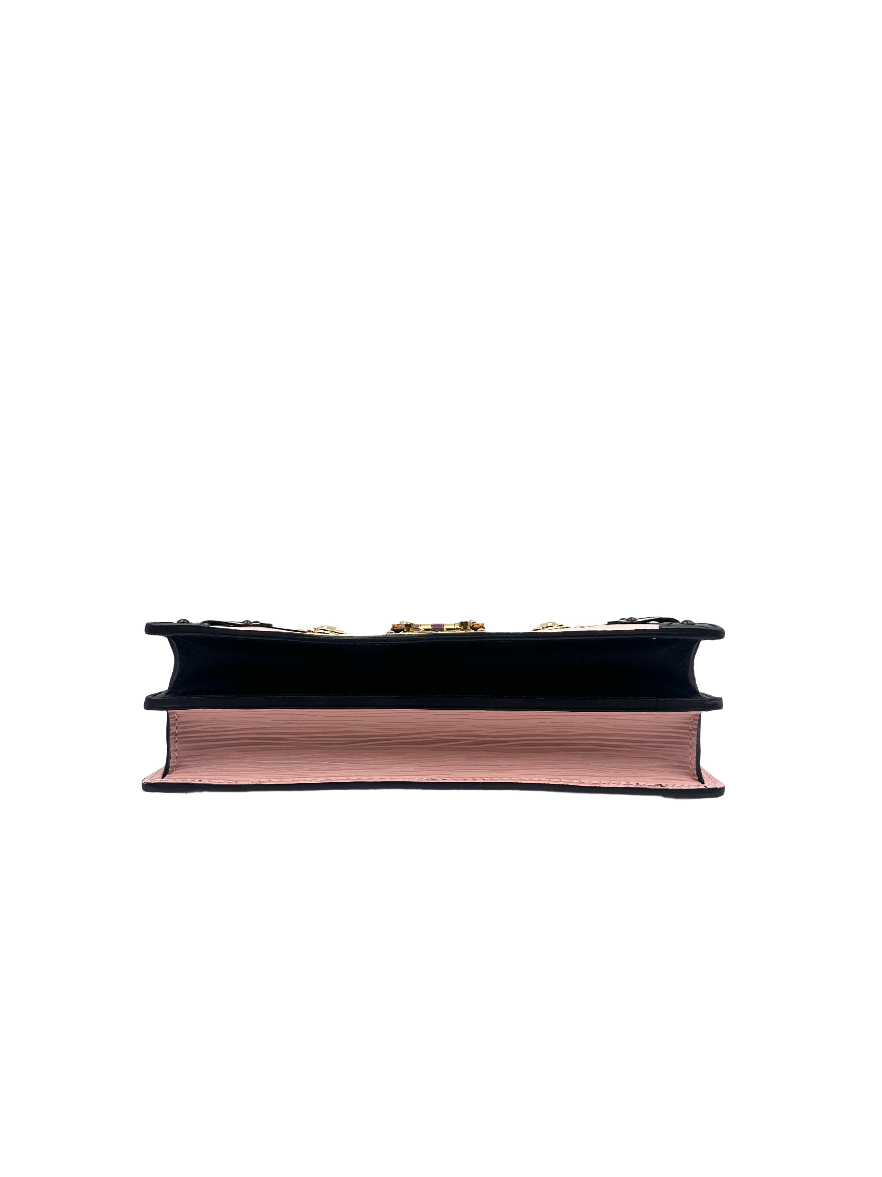 Louis Vuitton Epi Trunk Clutch Rose Ballerine Shouder Bag LV1421