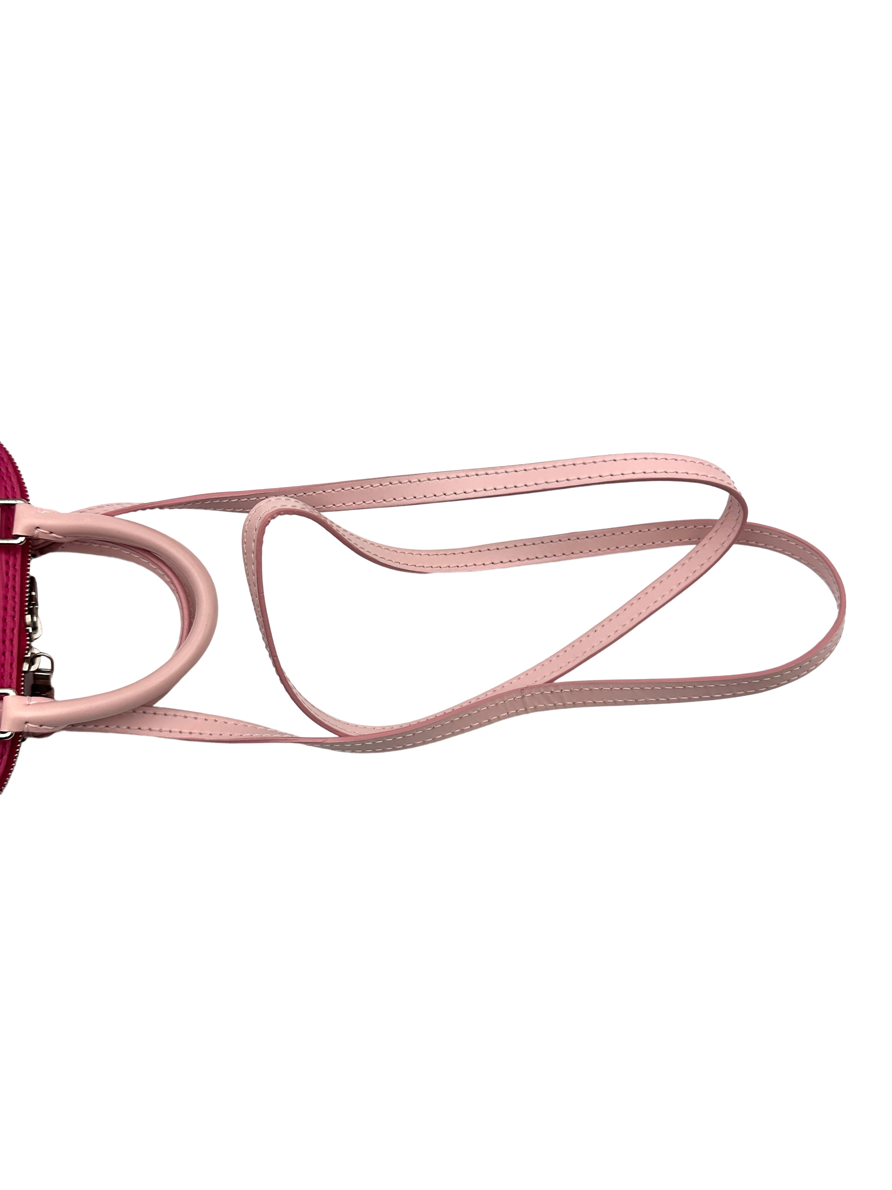 Louis Vuitton Epi Nano Alma Bag in a Pink Blue and Fushsia Colorblock Pattern LV1420