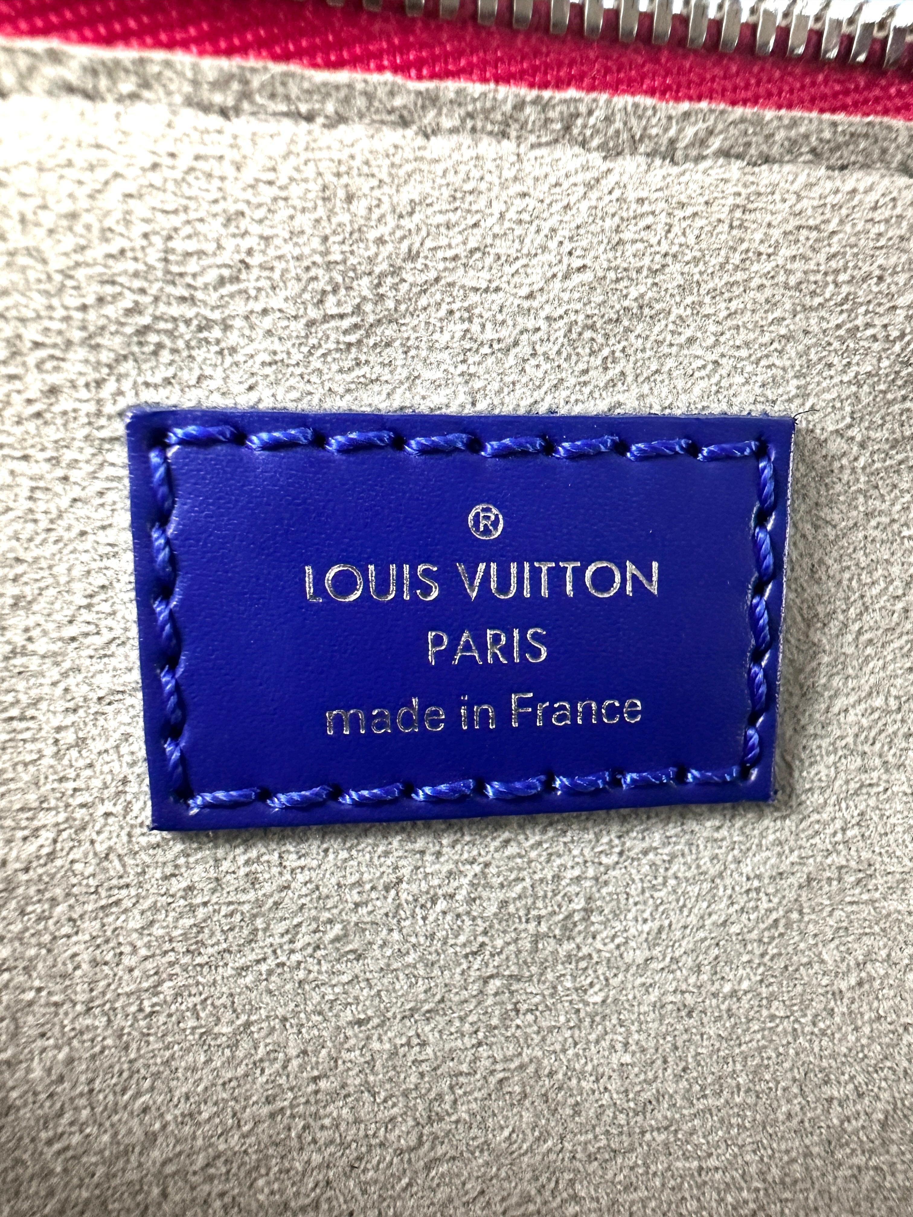 Louis Vuitton Epi Nano Alma Bag in a Pink Blue and Fushsia Colorblock Pattern LV1420