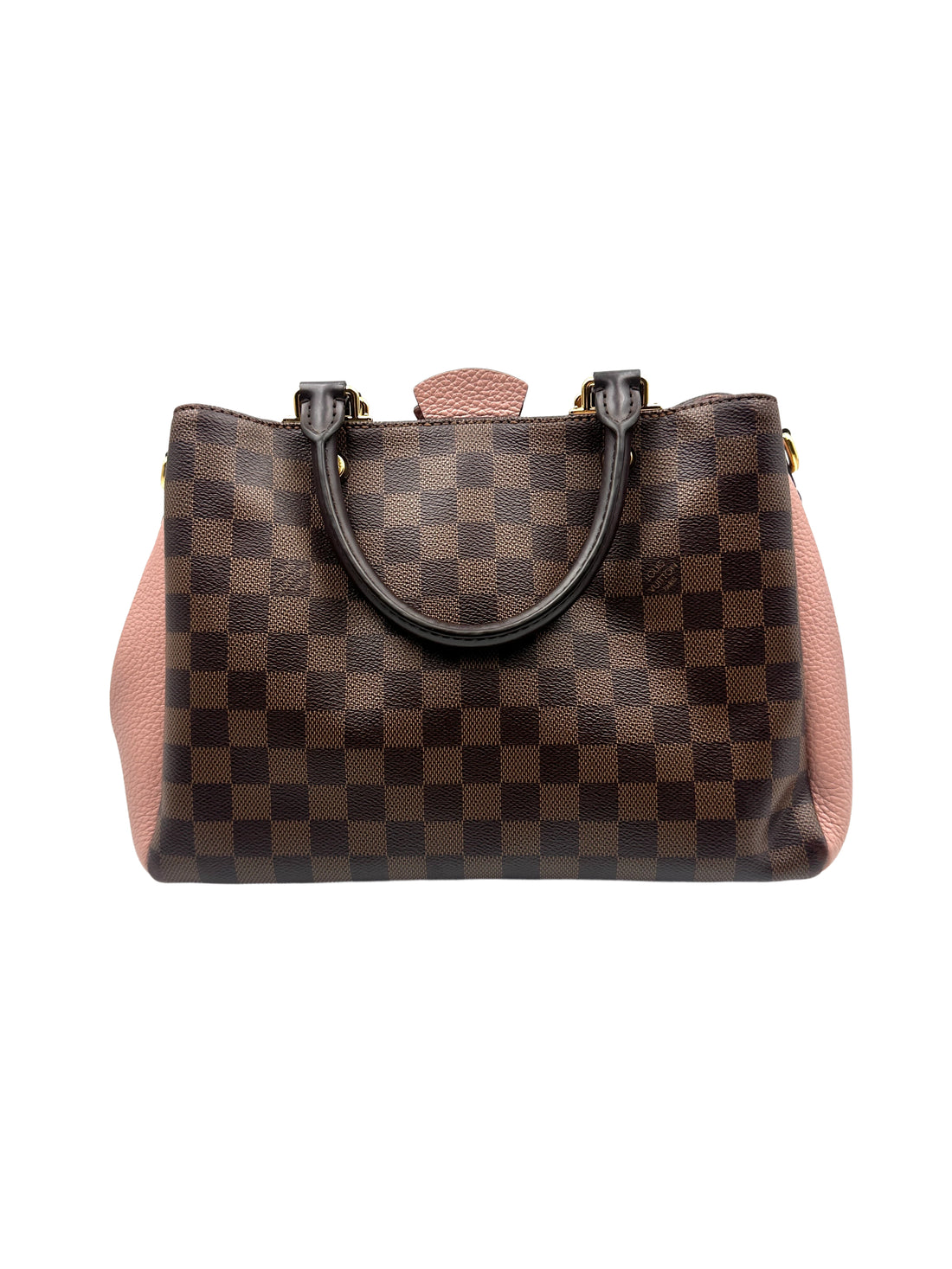 Louis Vuitton Brittany Checkered Wooden Handle Bag in Magnolia Pink LV1415