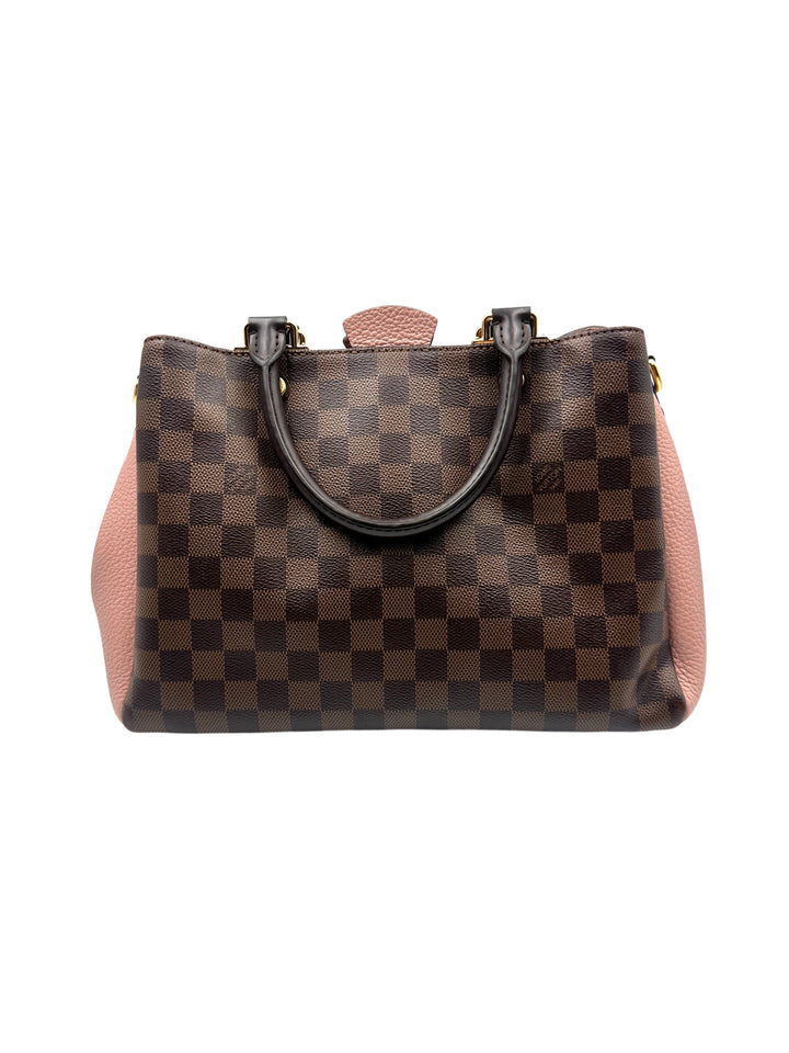 Louis Vuitton Brittany Checkered Wooden Handle Bag in Magnolia Pink LV1415