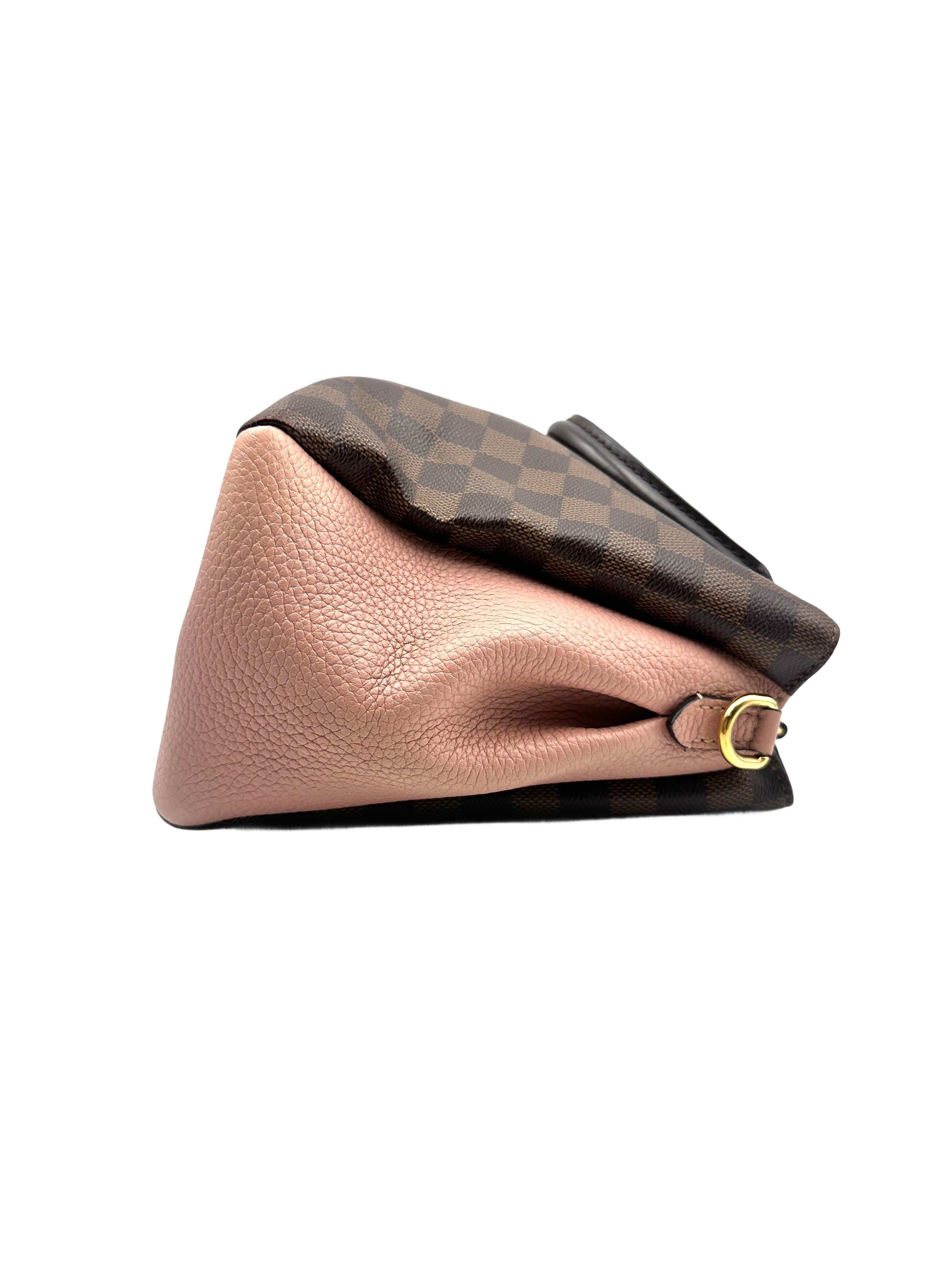 Louis Vuitton Brittany Checkered Wooden Handle Bag in Magnolia Pink LV1415