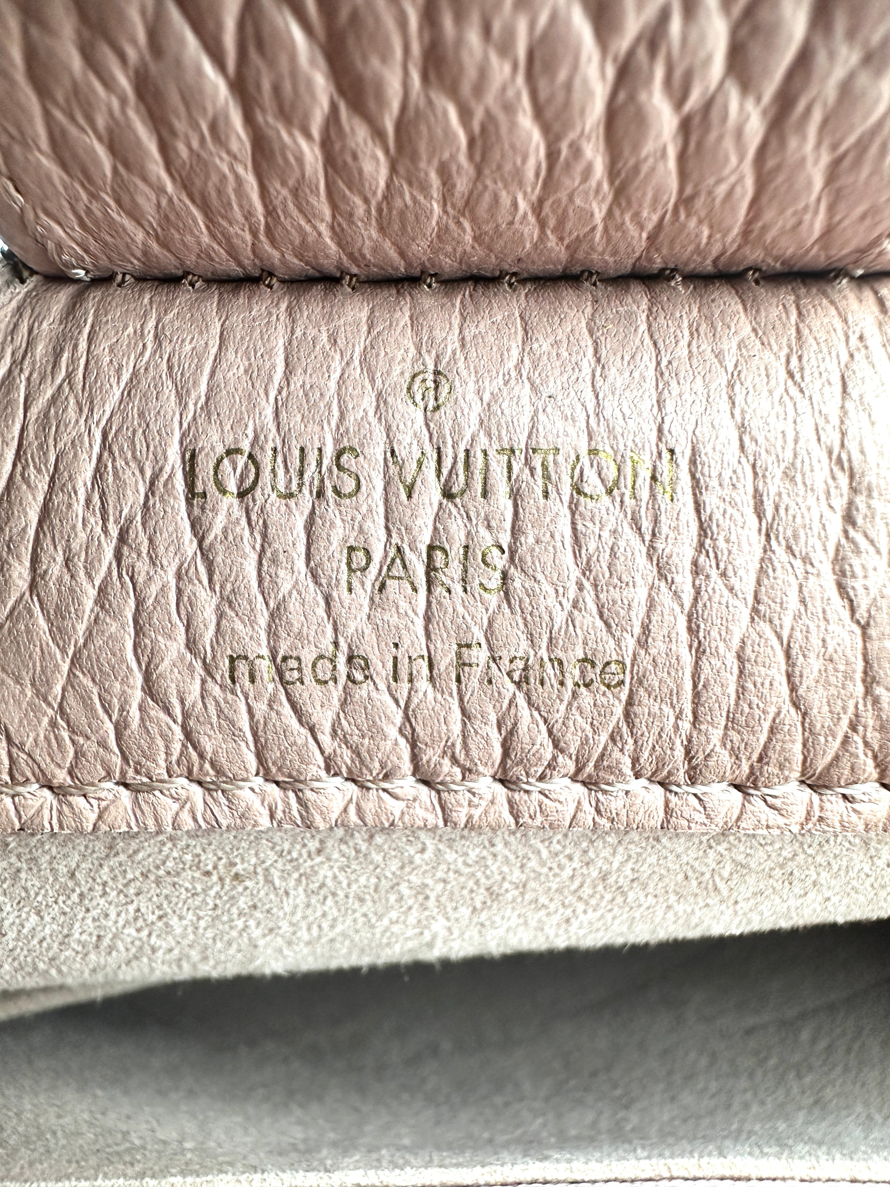 Louis Vuitton Brittany Checkered Wooden Handle Bag in Magnolia Pink LV1415