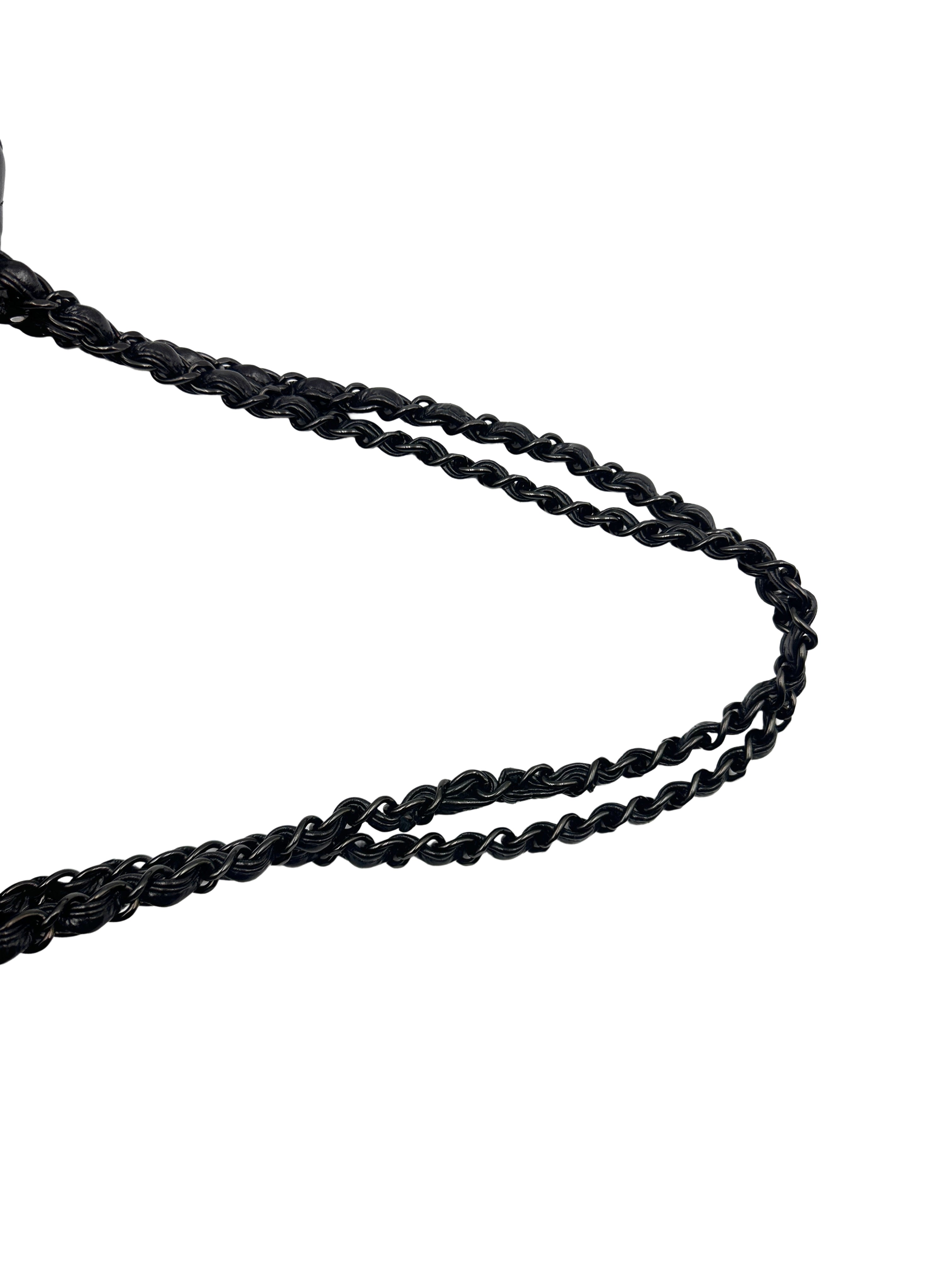 Chanel CF So Black V-Stitch Cowhide Bag (25***17) CC923