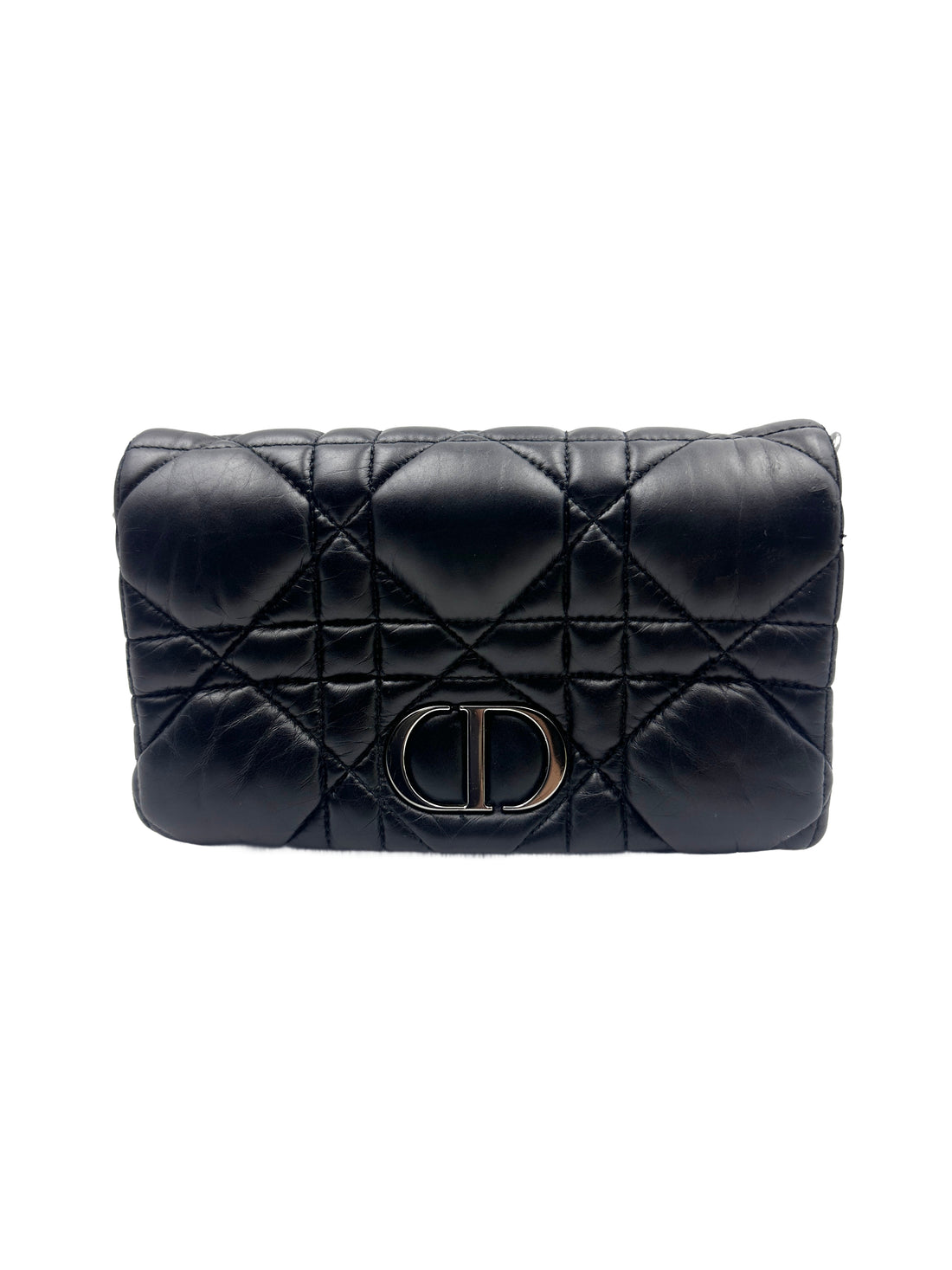 Dior Black Caro WOC Canvas Chain Bag DR350