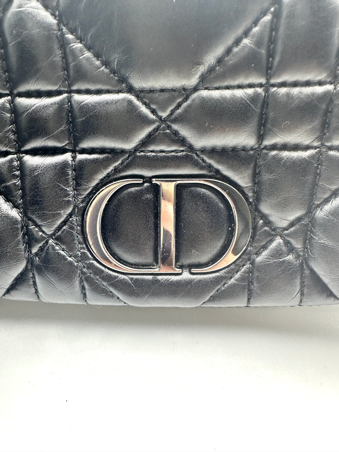 Dior Black Caro WOC Canvas Chain Bag DR350