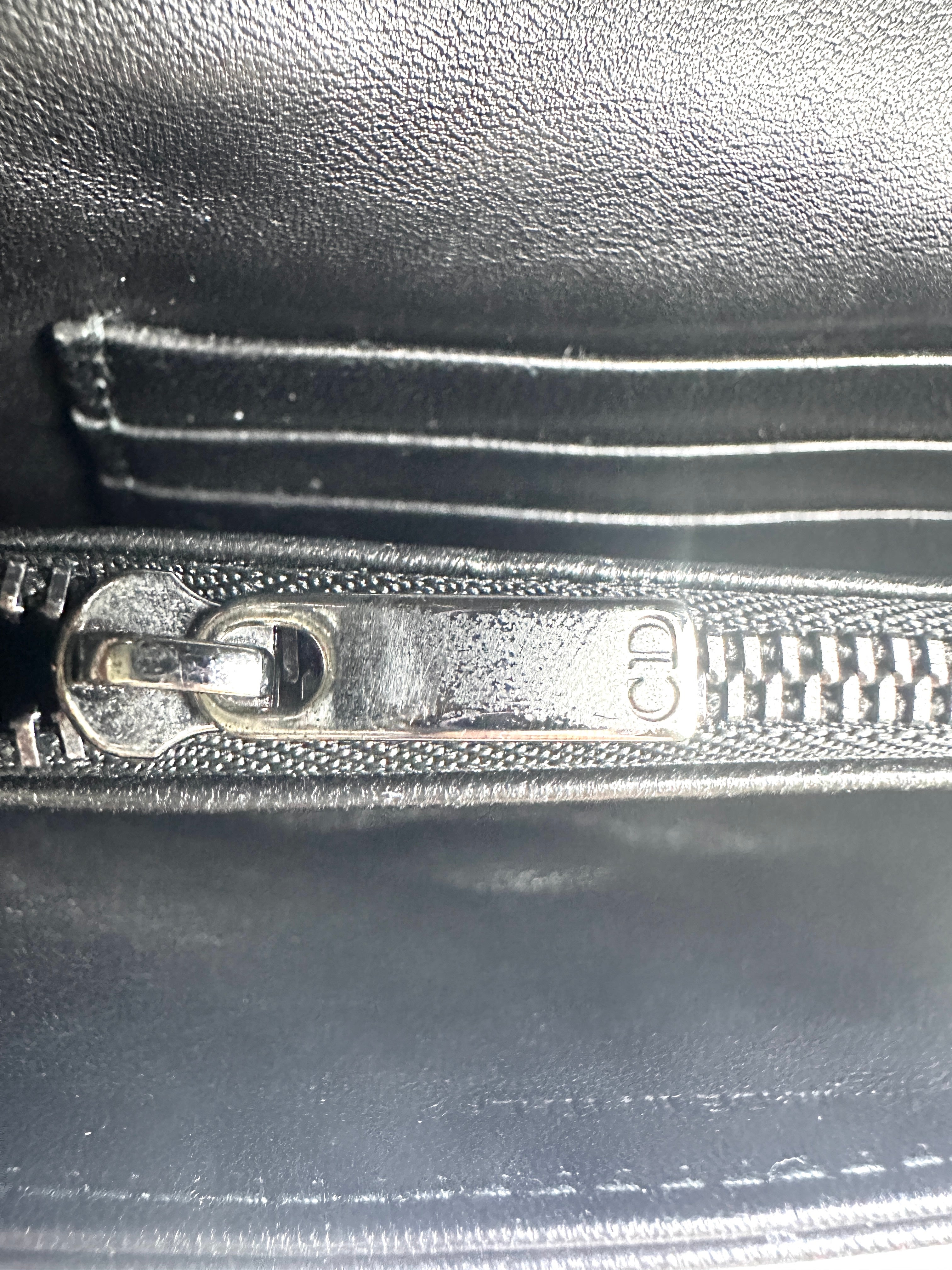 Dior Black Caro WOC Canvas Chain Bag DR350