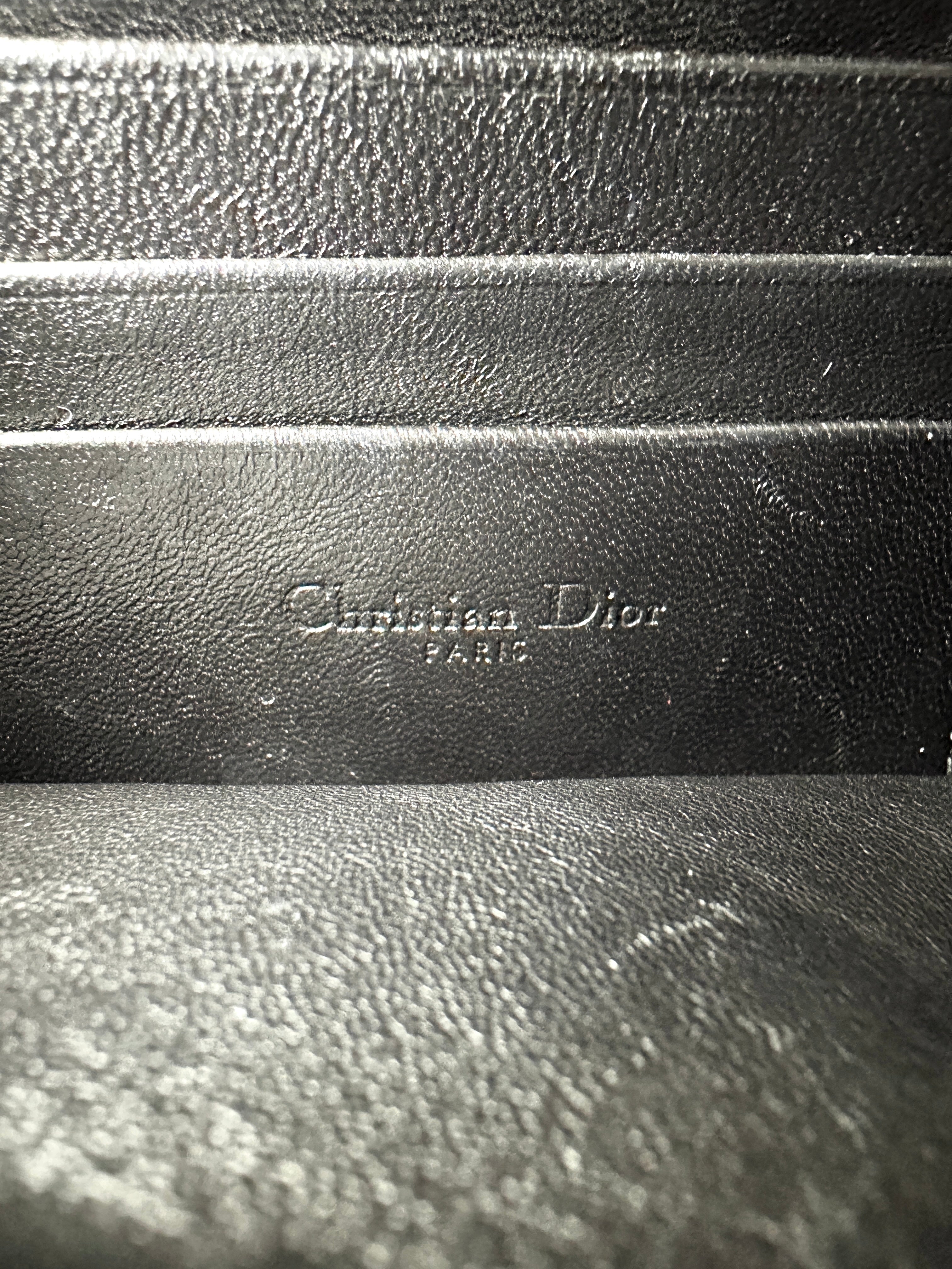 Dior Black Caro WOC Canvas Chain Bag DR350