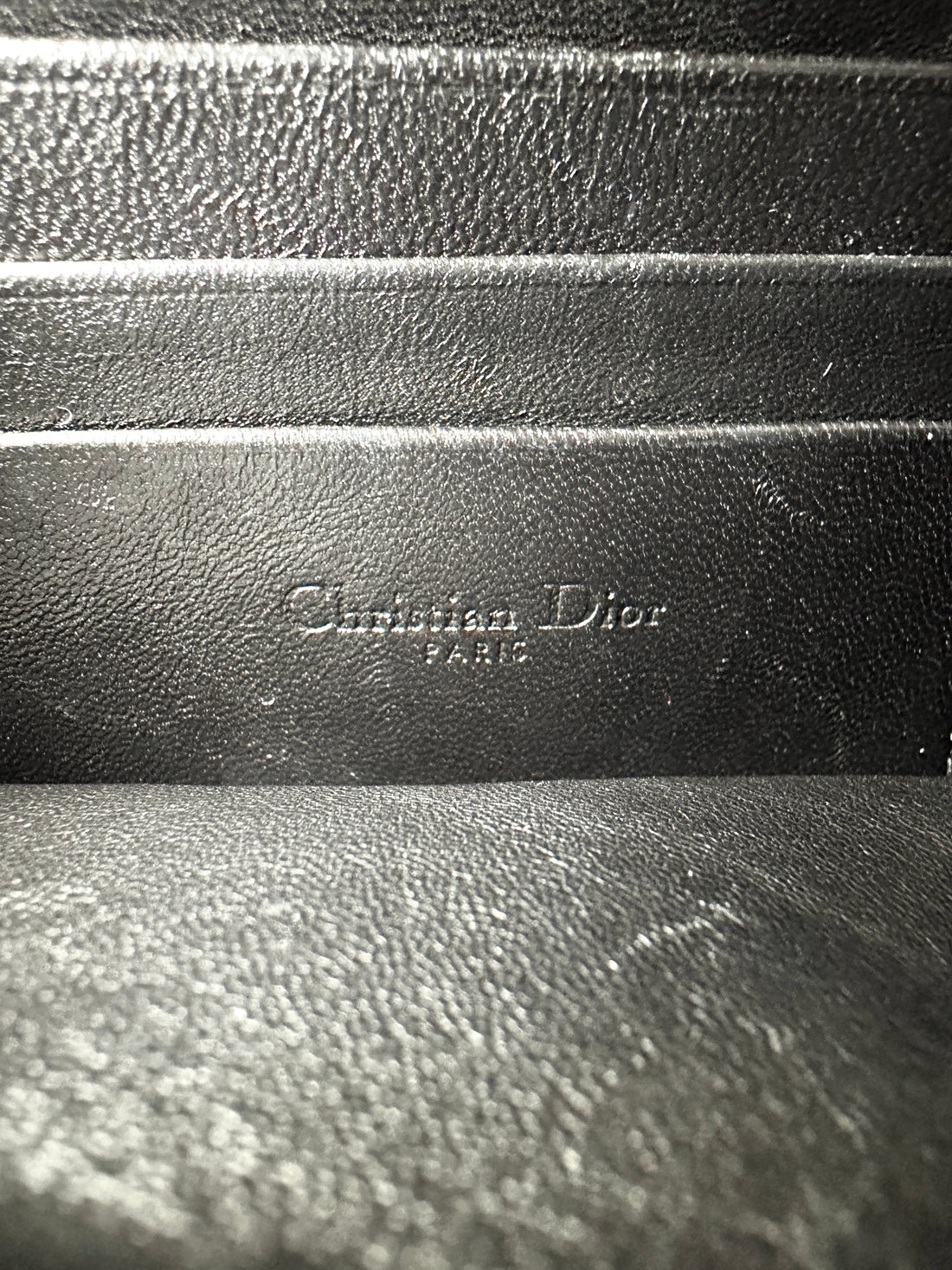 Dior Black Caro WOC Canvas Chain Bag DR350