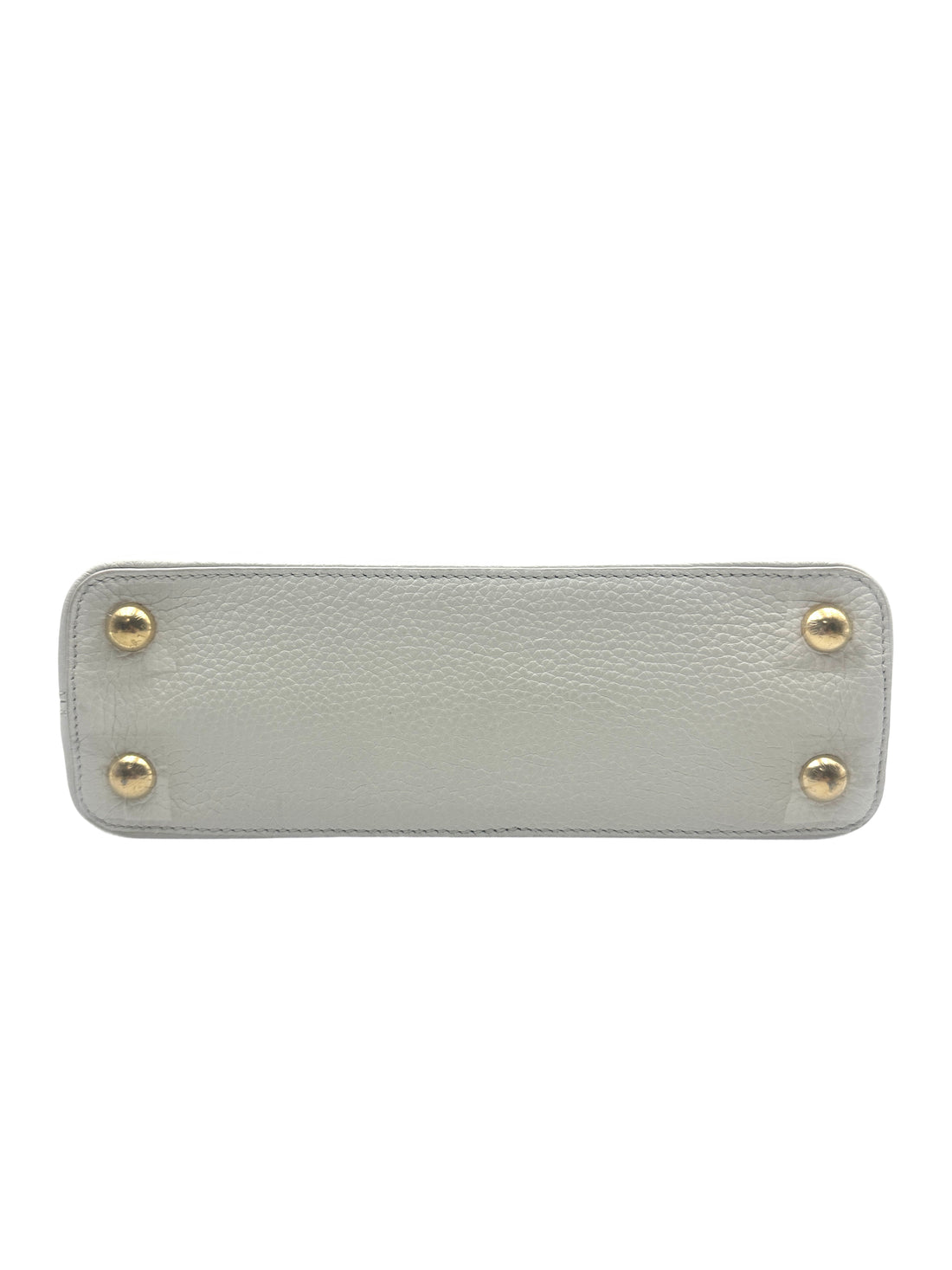 Louis Vuitton Capucines BB White Grained Calfskin Bag with Pink Gradient Enamel Handle LV1427