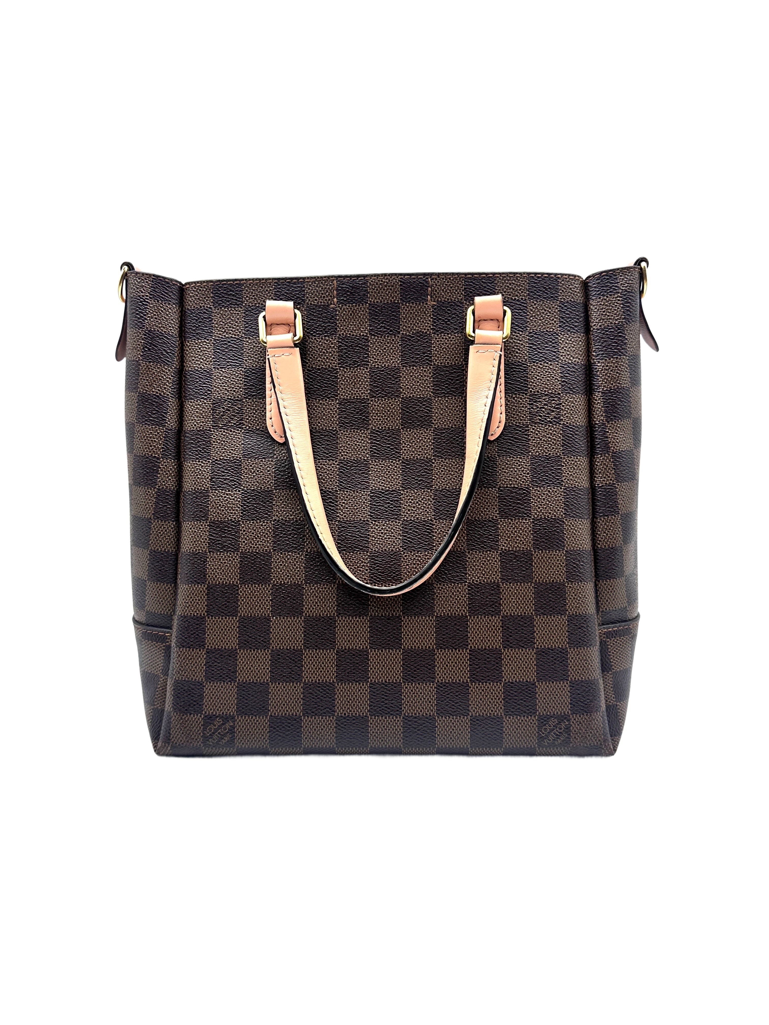 Louis Vuitton Vertical Tote Bag in Brown Checkered Pattern LV1425
