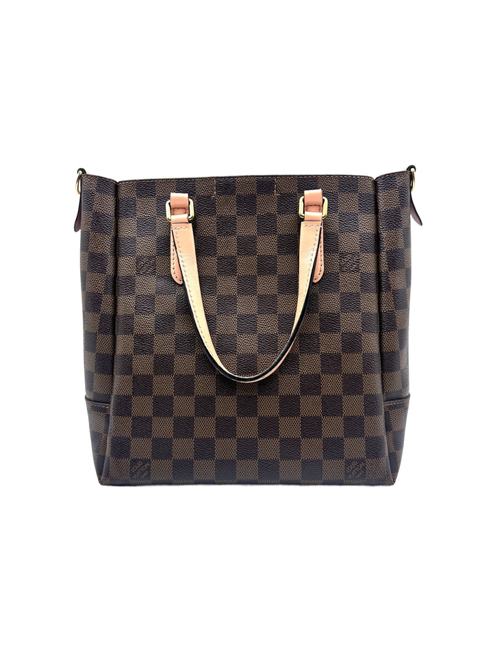 Louis Vuitton Vertical Tote Bag in Brown Checkered Pattern LV1425
