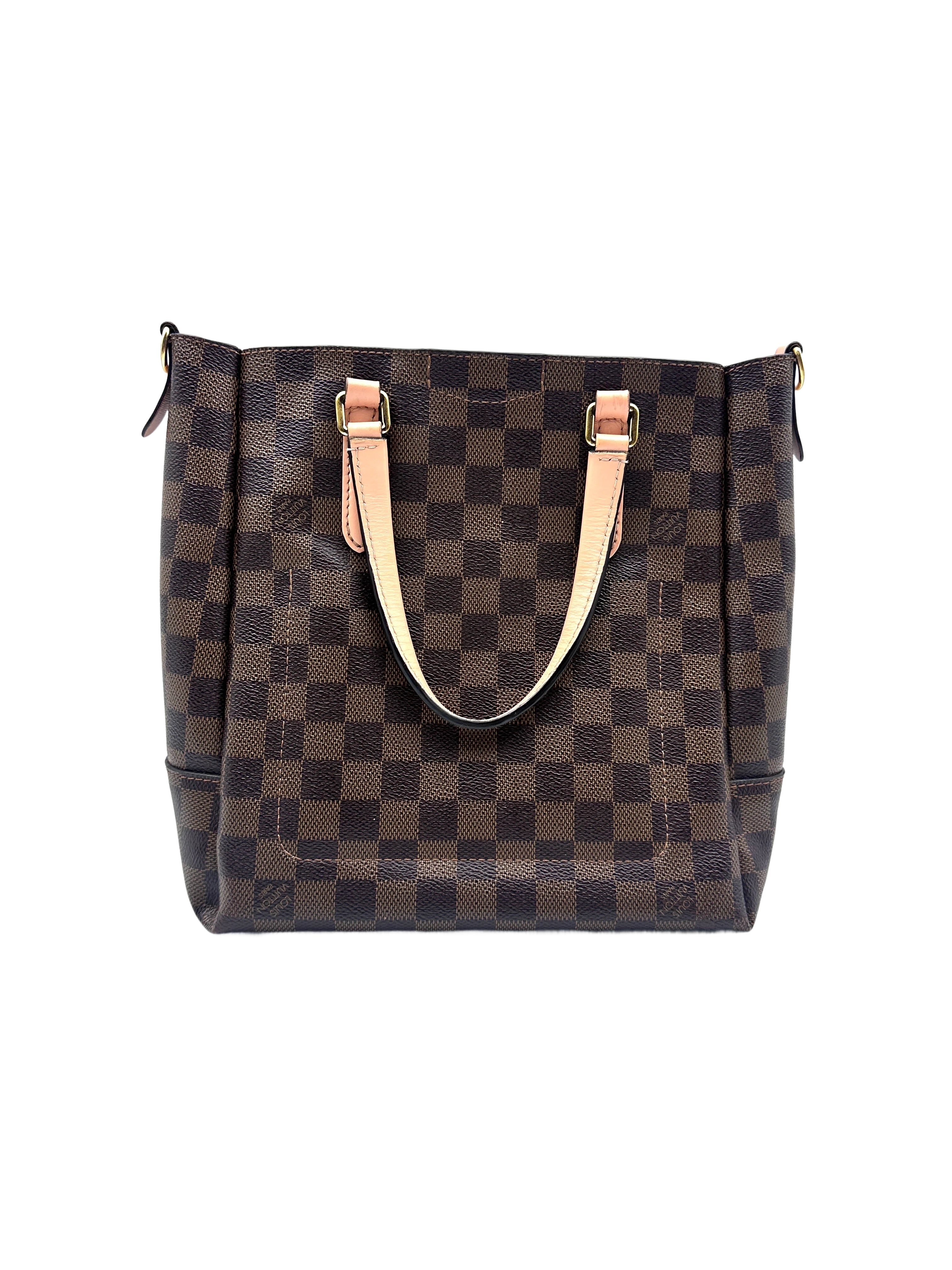 Louis Vuitton Vertical Tote Bag in Brown Checkered Pattern LV1425