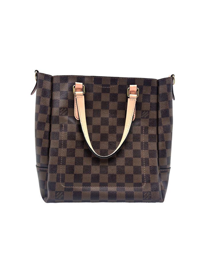 Louis Vuitton Vertical Tote Bag in Brown Checkered Pattern LV1425