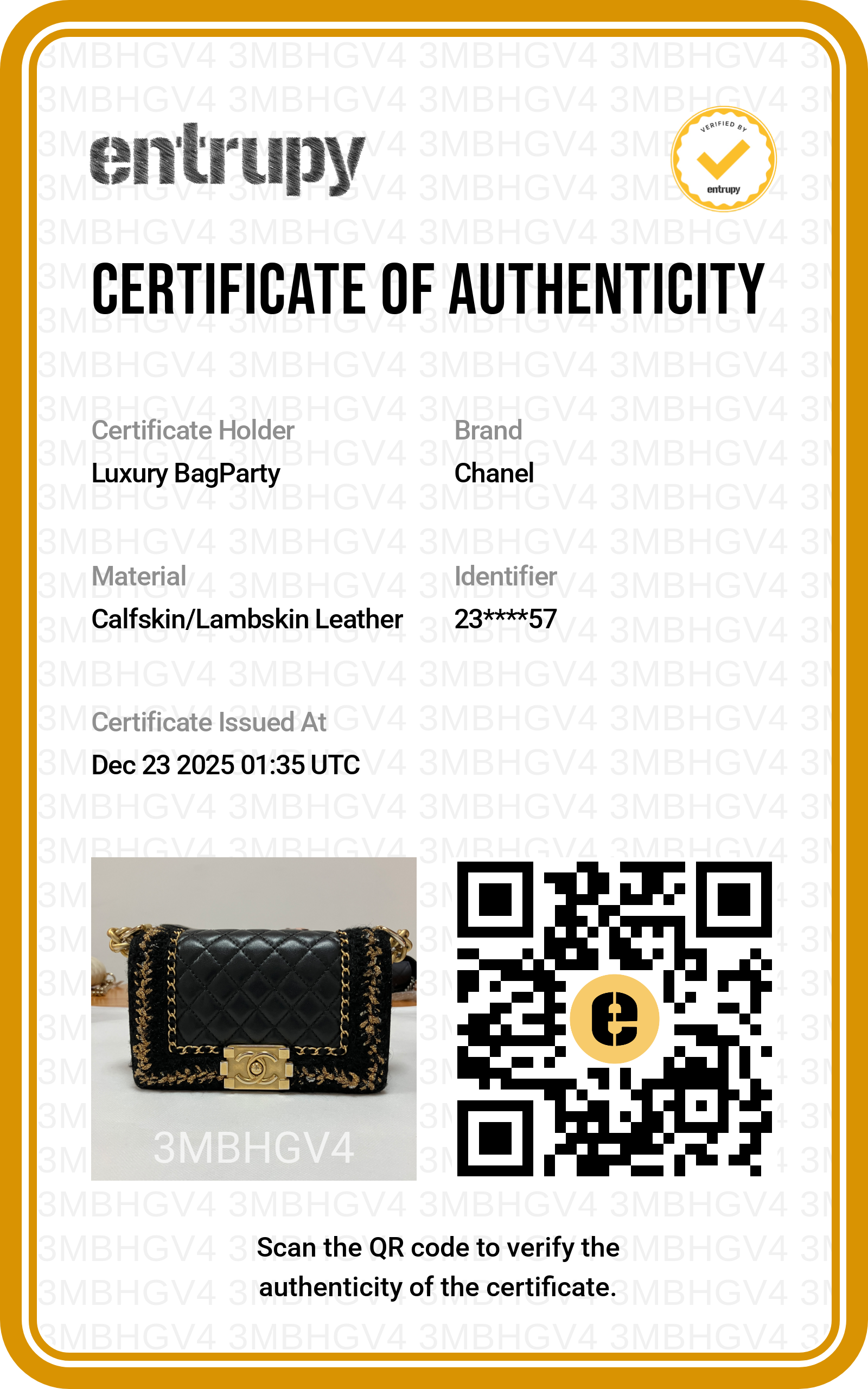 Chanel  Small Size Lambskin Tweed Jacket Boy Chain Shoulder Bag Black with Gold Hardware (23***57）CC1081