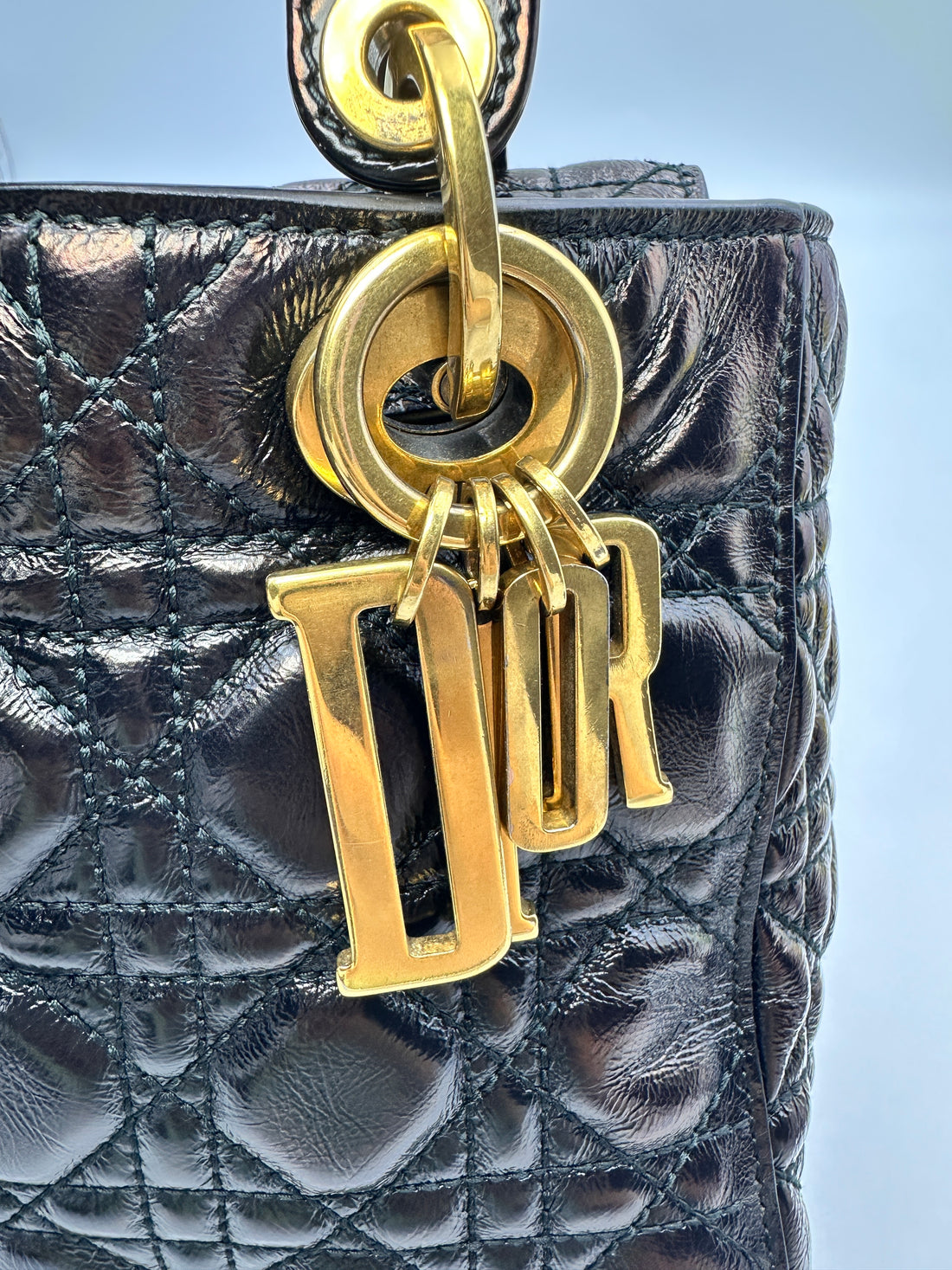 Christian Dior Lady Dior Cannage Handbag Black DR352