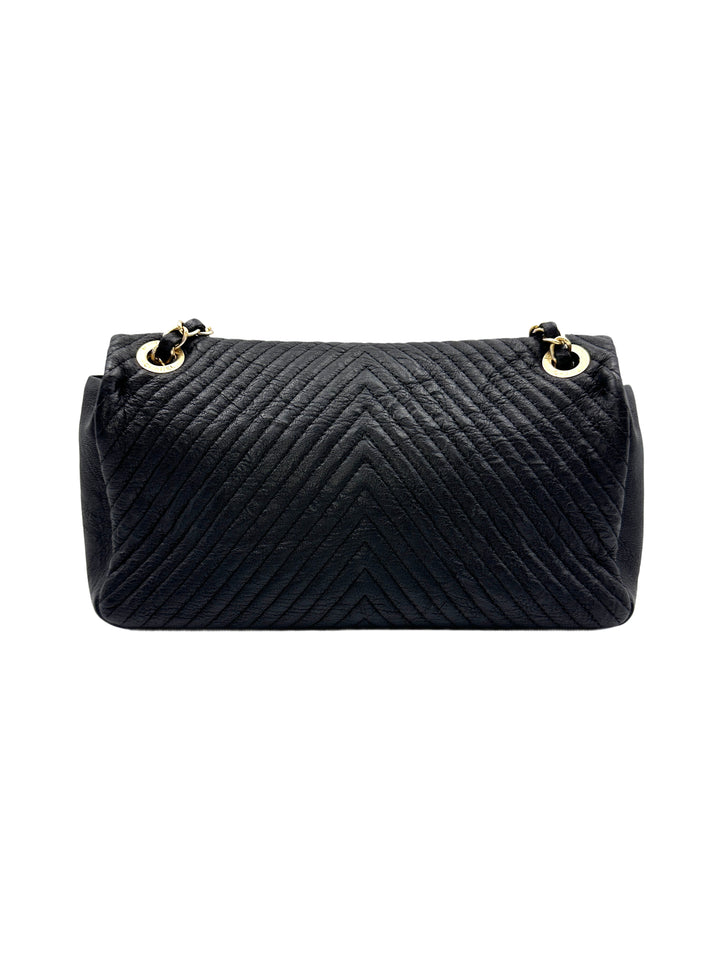 Chanel Chevron Lambskin Flap Bag Black(21***07) CC938