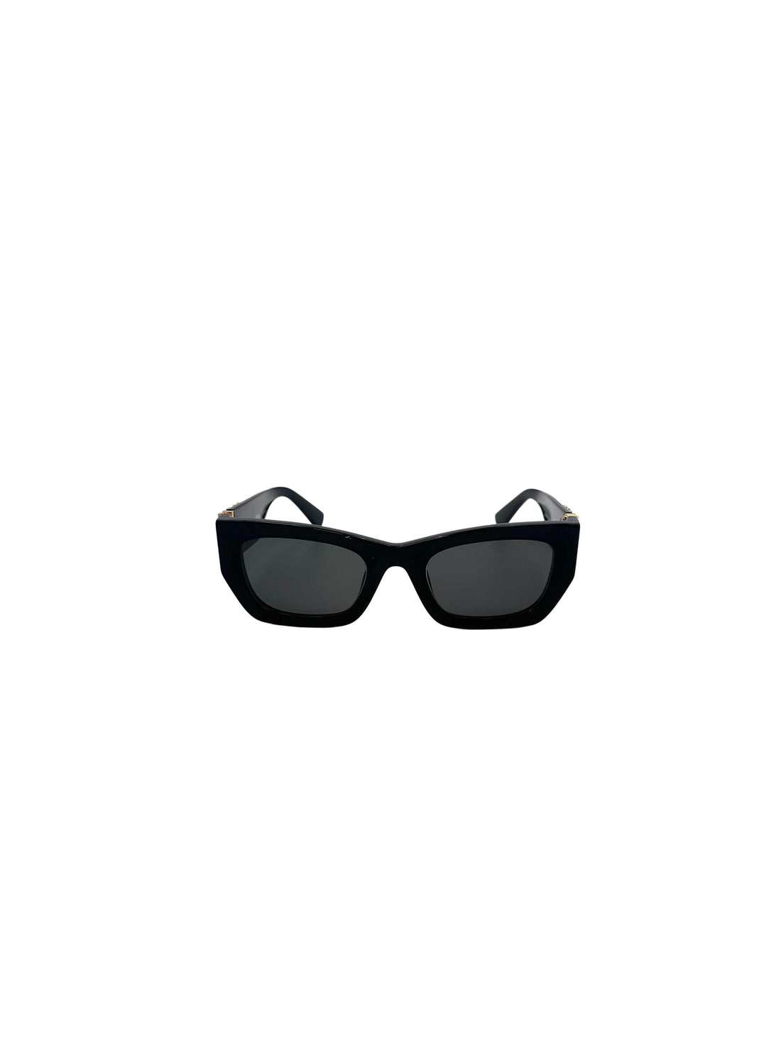 Miu Miu SMU09W Acetate Rectangle Sunglasses Black MMG03