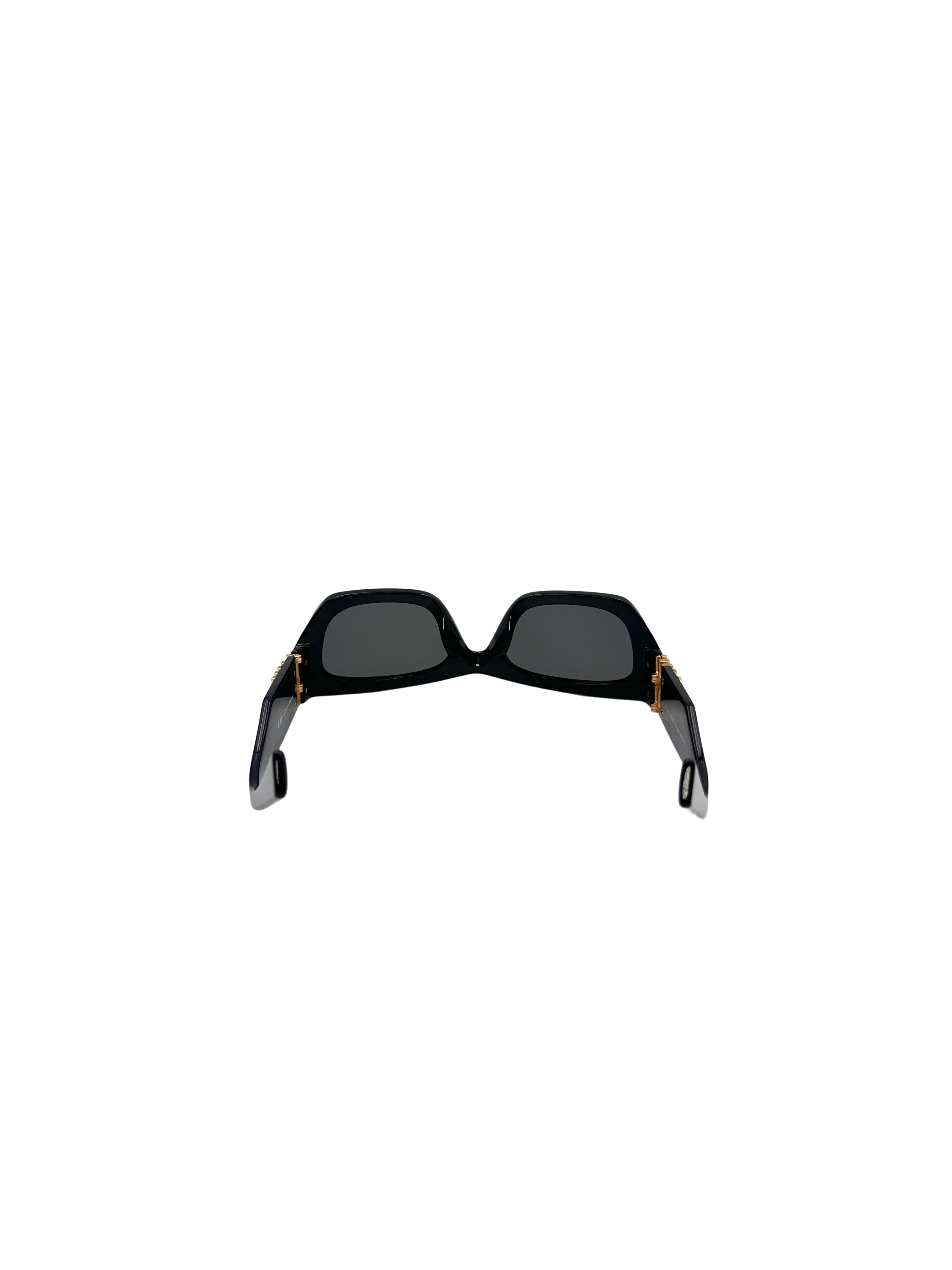 Miu Miu SMU09W Acetate Rectangle Sunglasses Black MMG03