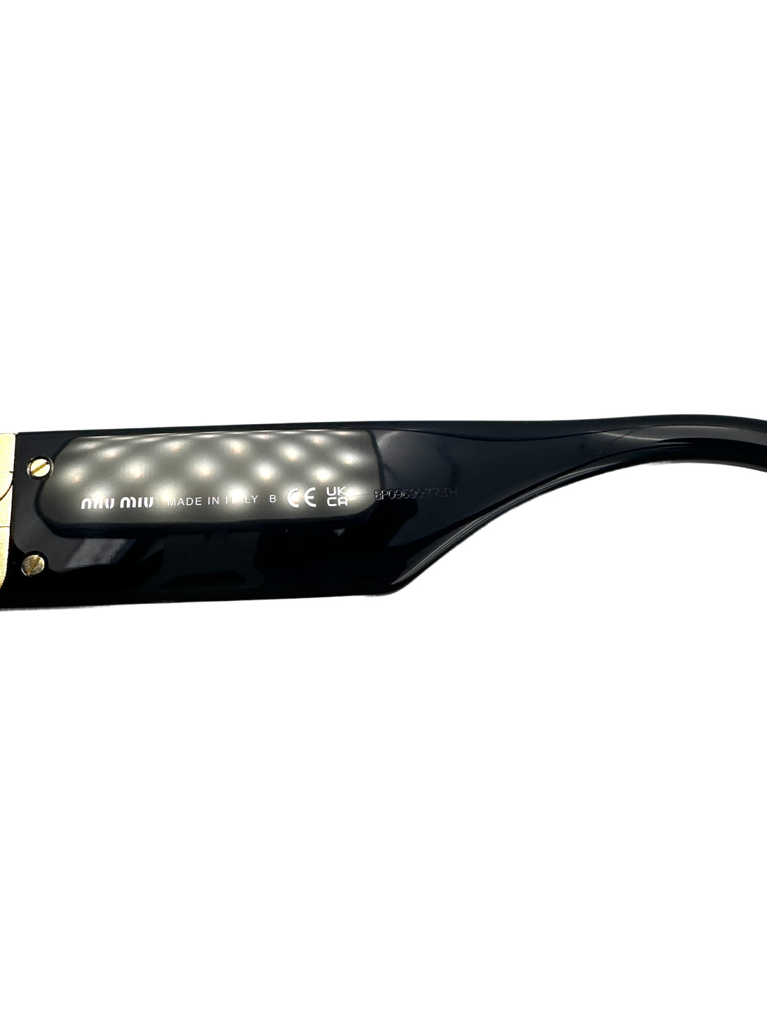 Miu Miu SMU09W Acetate Rectangle Sunglasses Black MMG03