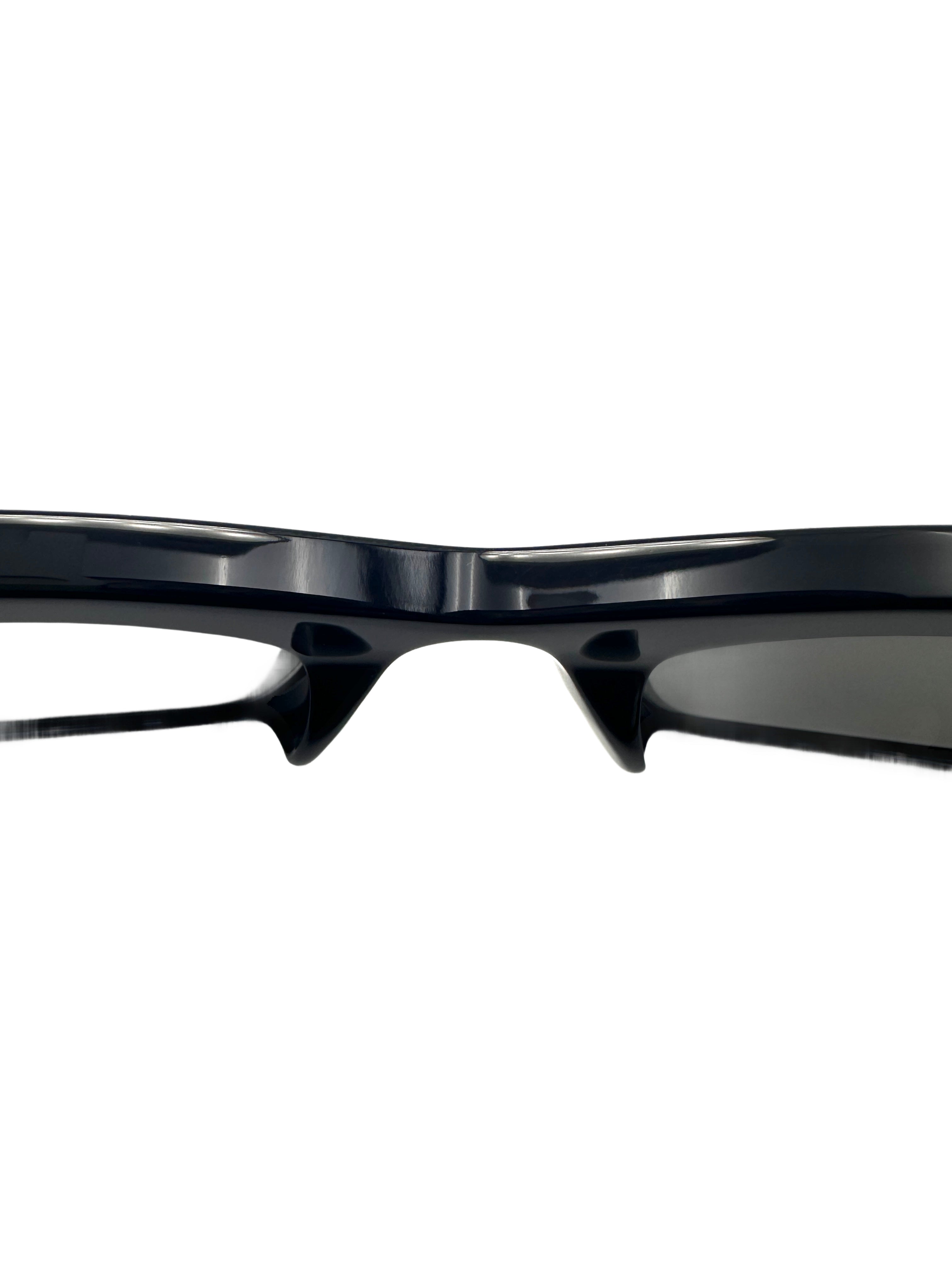 Miu Miu SMU09W Acetate Rectangle Sunglasses Black MMG03