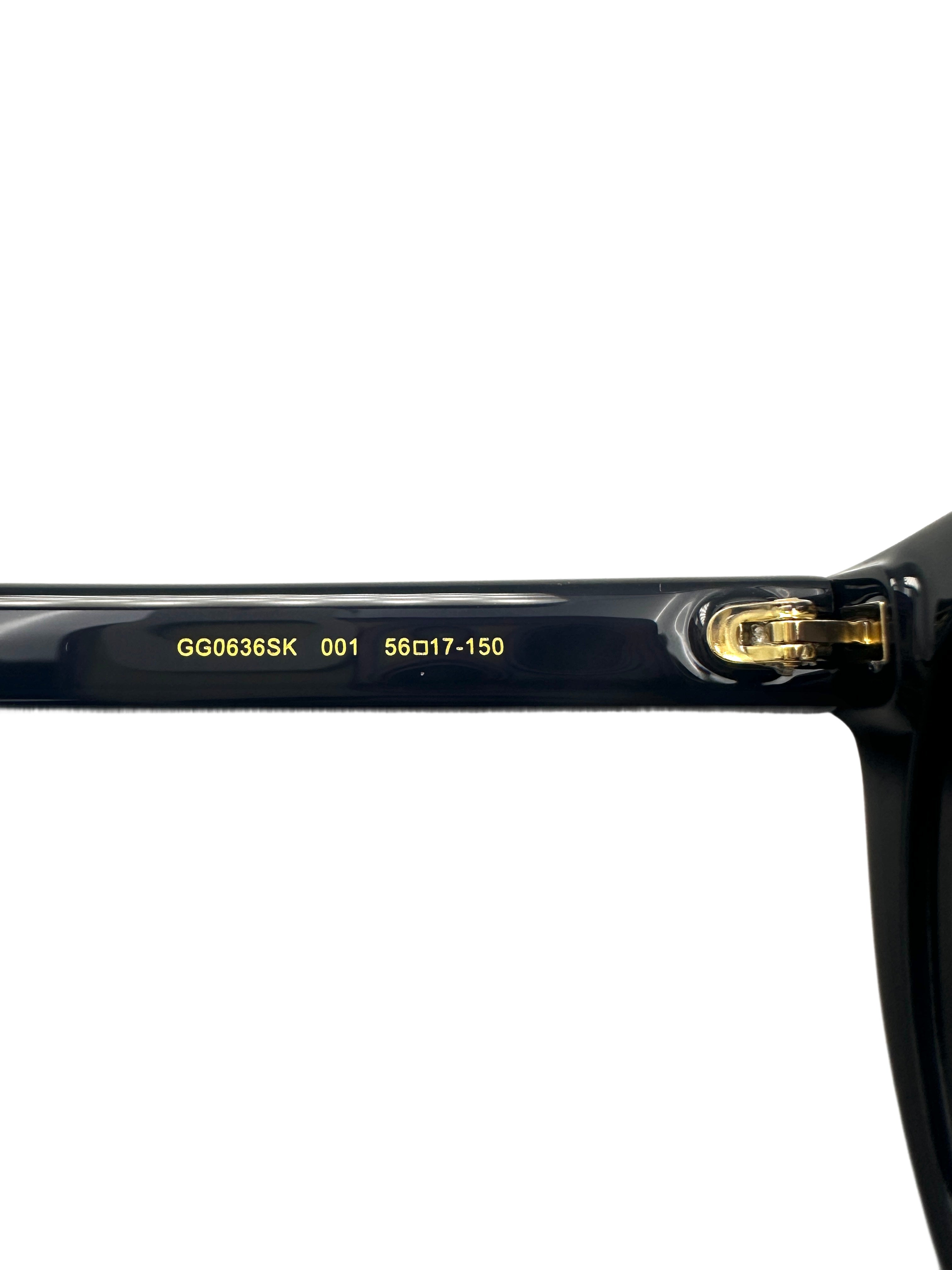 Gucci GG0636SK 001 Black Fram Gray Gradien Sunglasses GGG02