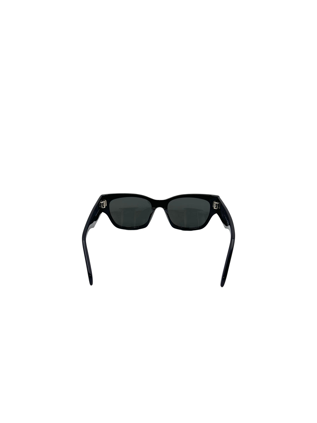 Celine Monochroms CL40197U Shiny Black Cat Eye Sunglasses with White Logo CEG01