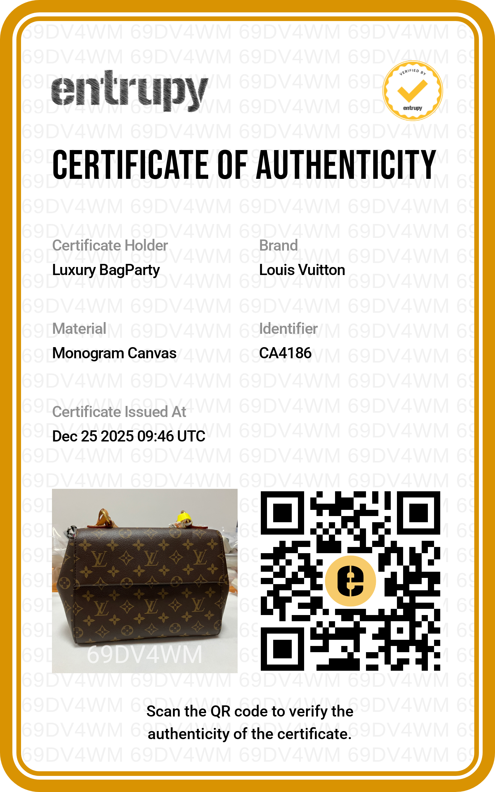 Louis Vuitton Cluny BB Monogram Canvas Bag LV1441