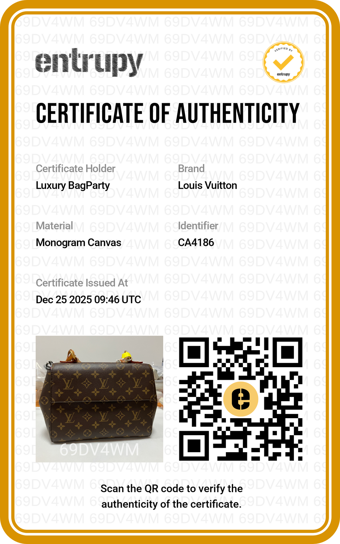 Louis Vuitton Cluny BB Monogram Canvas Bag LV1441