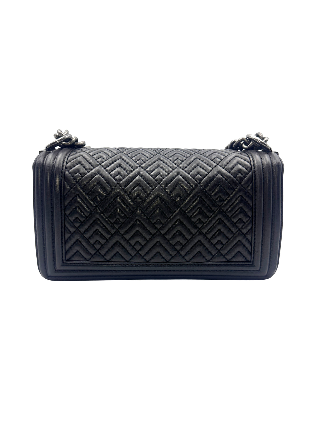 Chanel Limited Edition Small Quilted V-Stitch Black Lambskin LeBoy Bag(21***52) CC1006