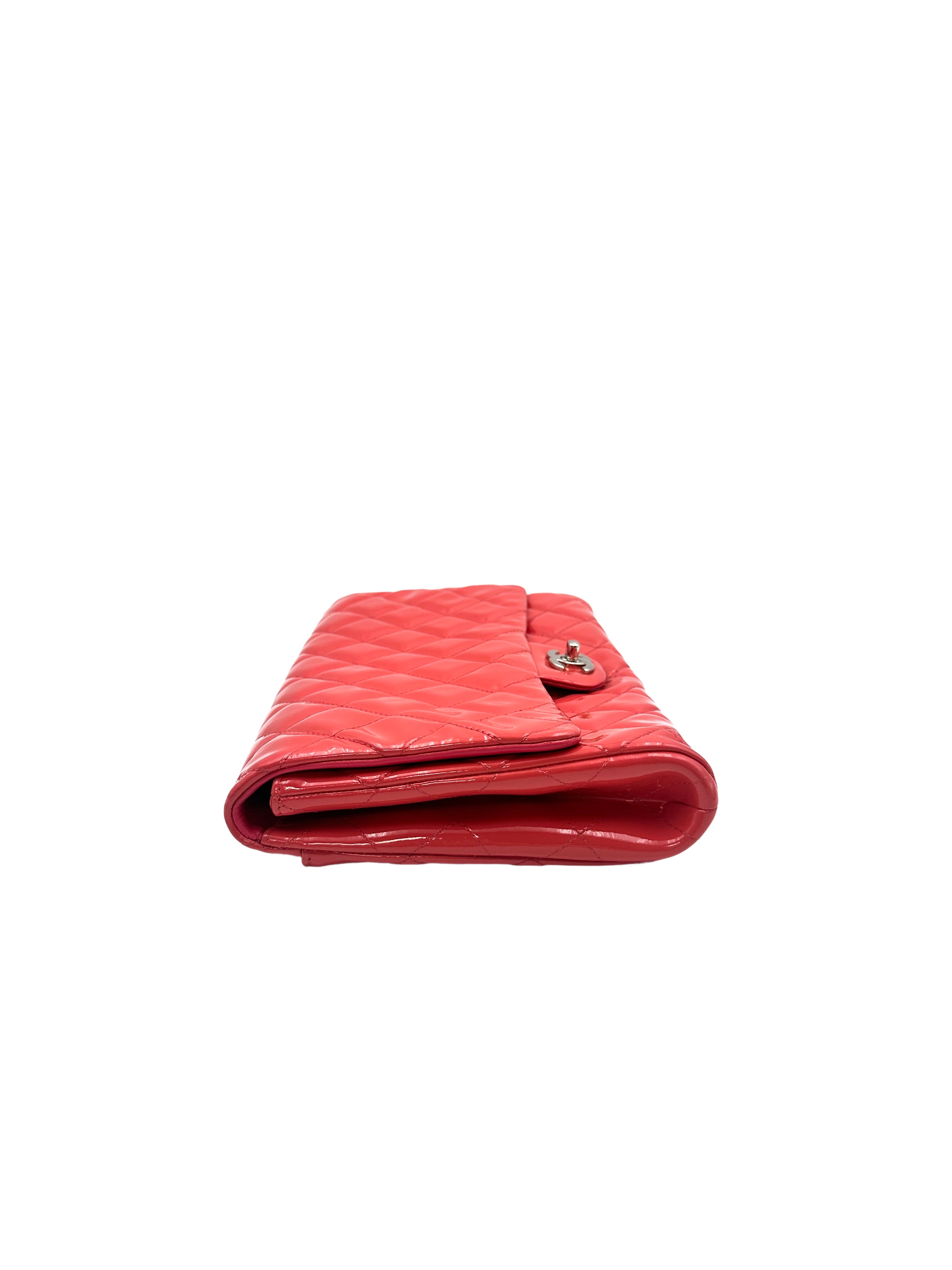 Chanel Patent leather Classic Flap Bag Rose Red(17***00) CC945