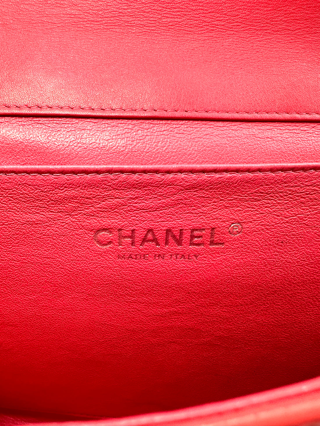 Chanel Patent leather Classic Flap Bag Rose Red(17***00) CC945