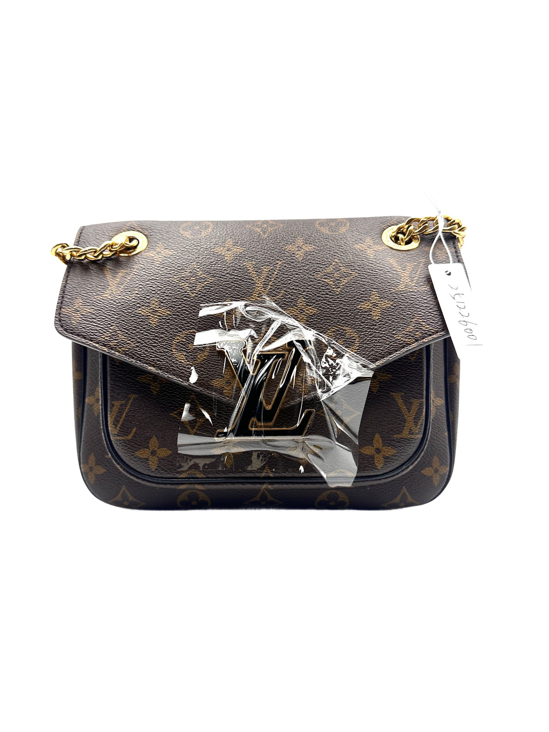 Louis Vuitton Classic Monogram Passy Shoulder Bag with Chain Strap Brown LV1437