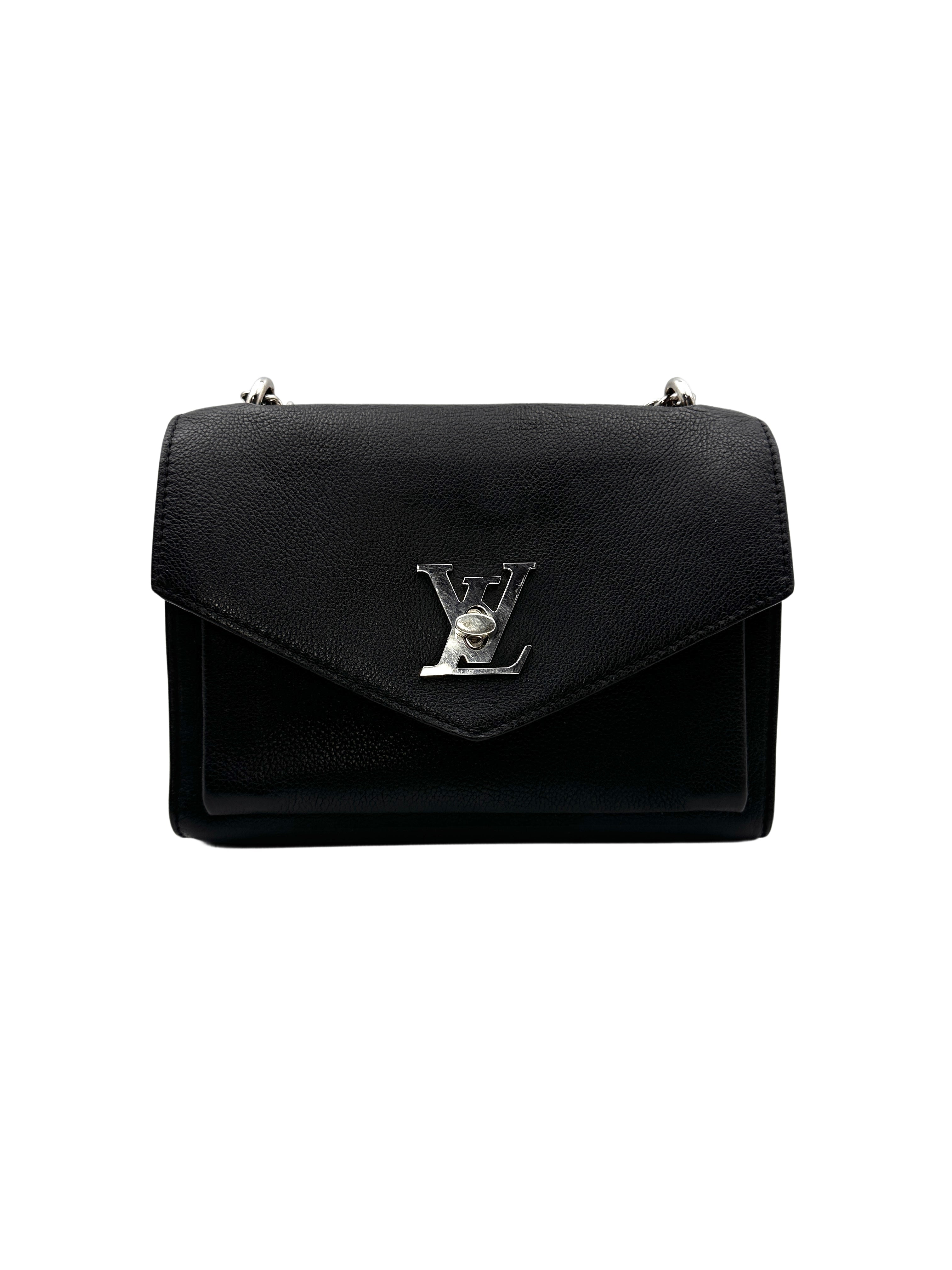 Louis Vuitton Mylockme Chain Bag in Black Caflskin  LV1446
