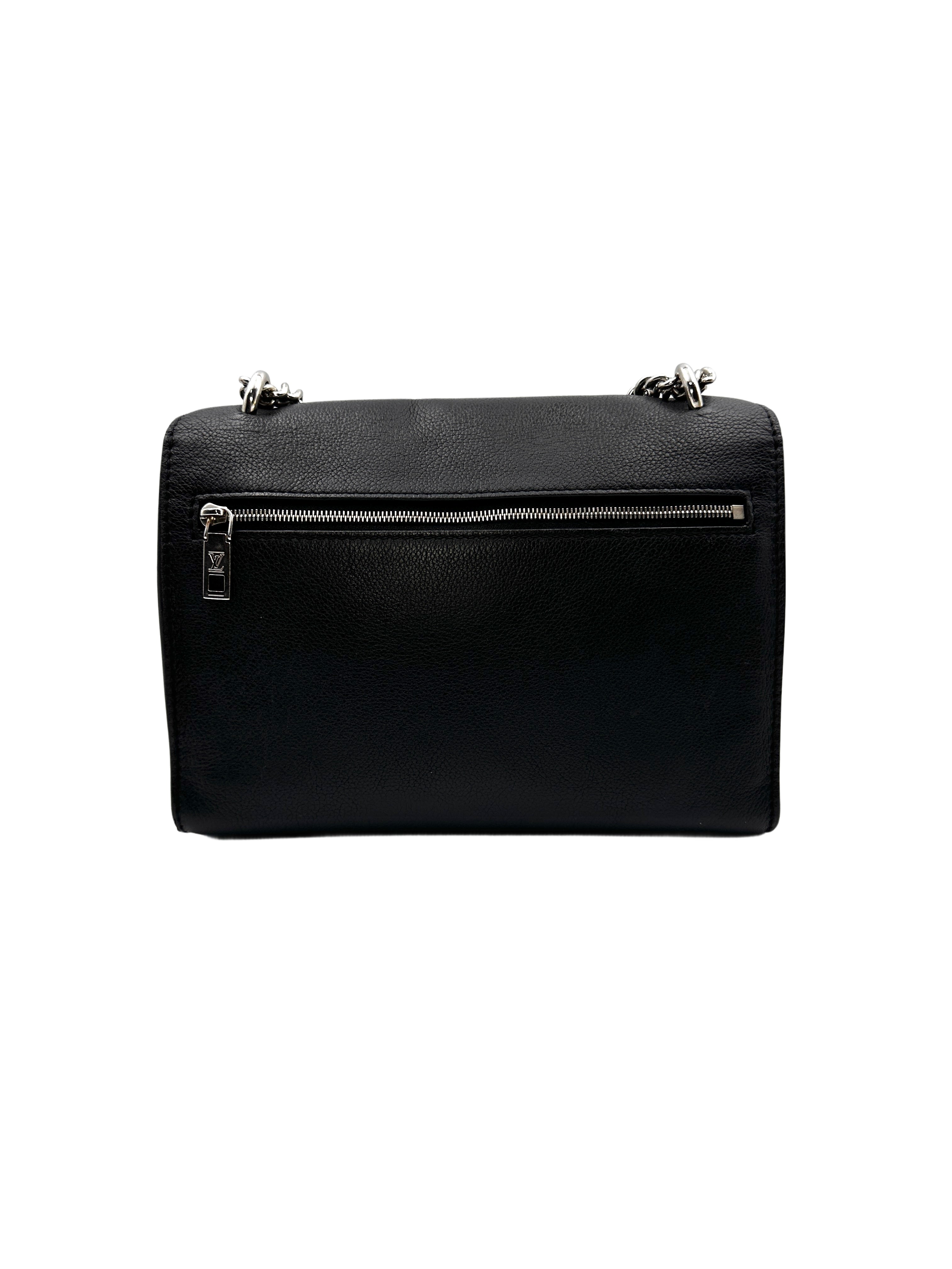 Louis Vuitton Mylockme Chain Bag in Black Caflskin  LV1446