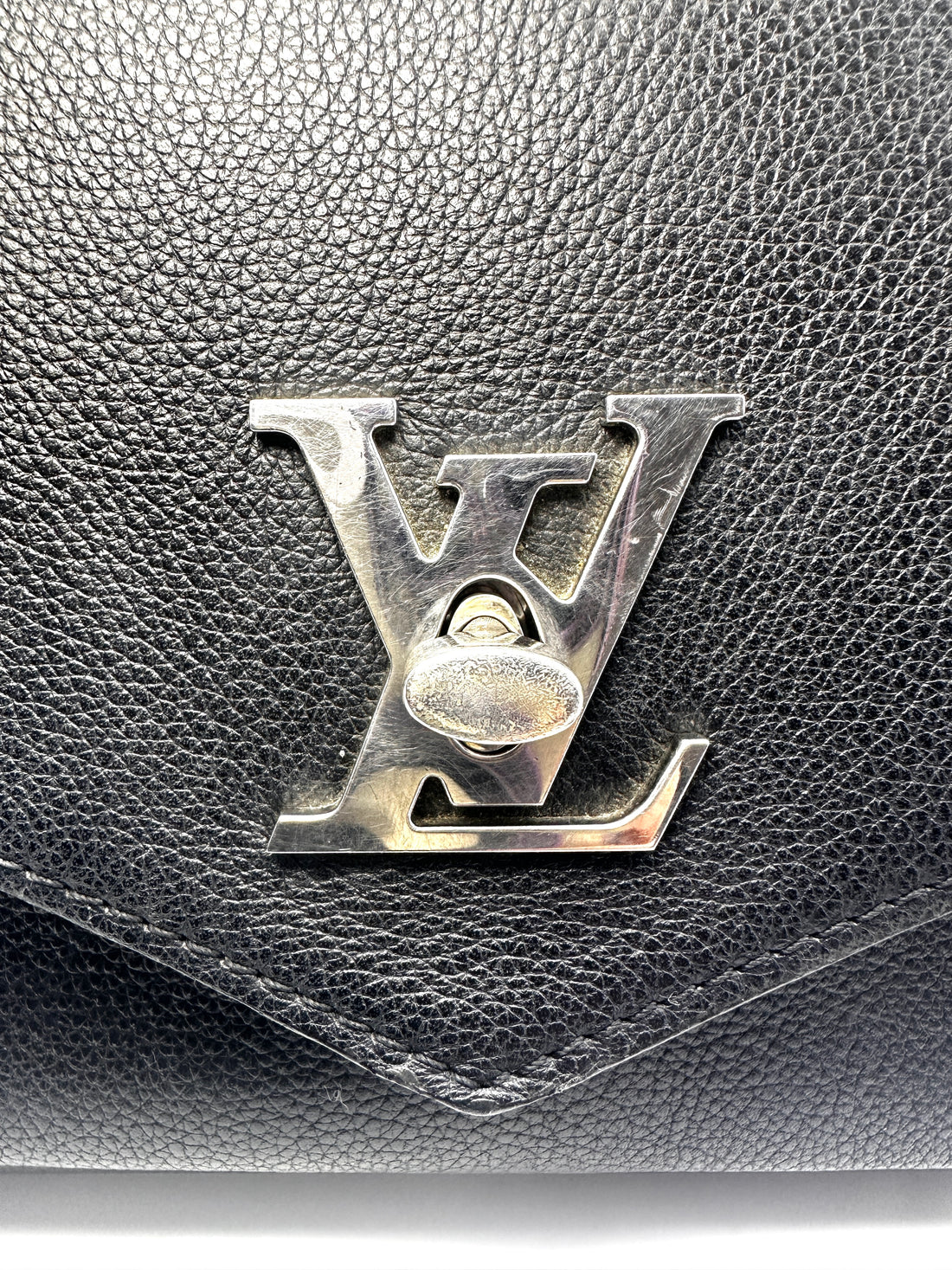 Louis Vuitton Mylockme Chain Bag in Black Caflskin  LV1446