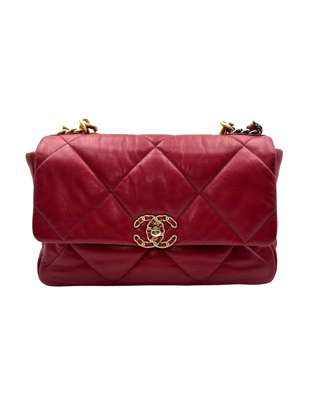 Chanel Medium 19 Flap Bag Red(30***18) CC1016