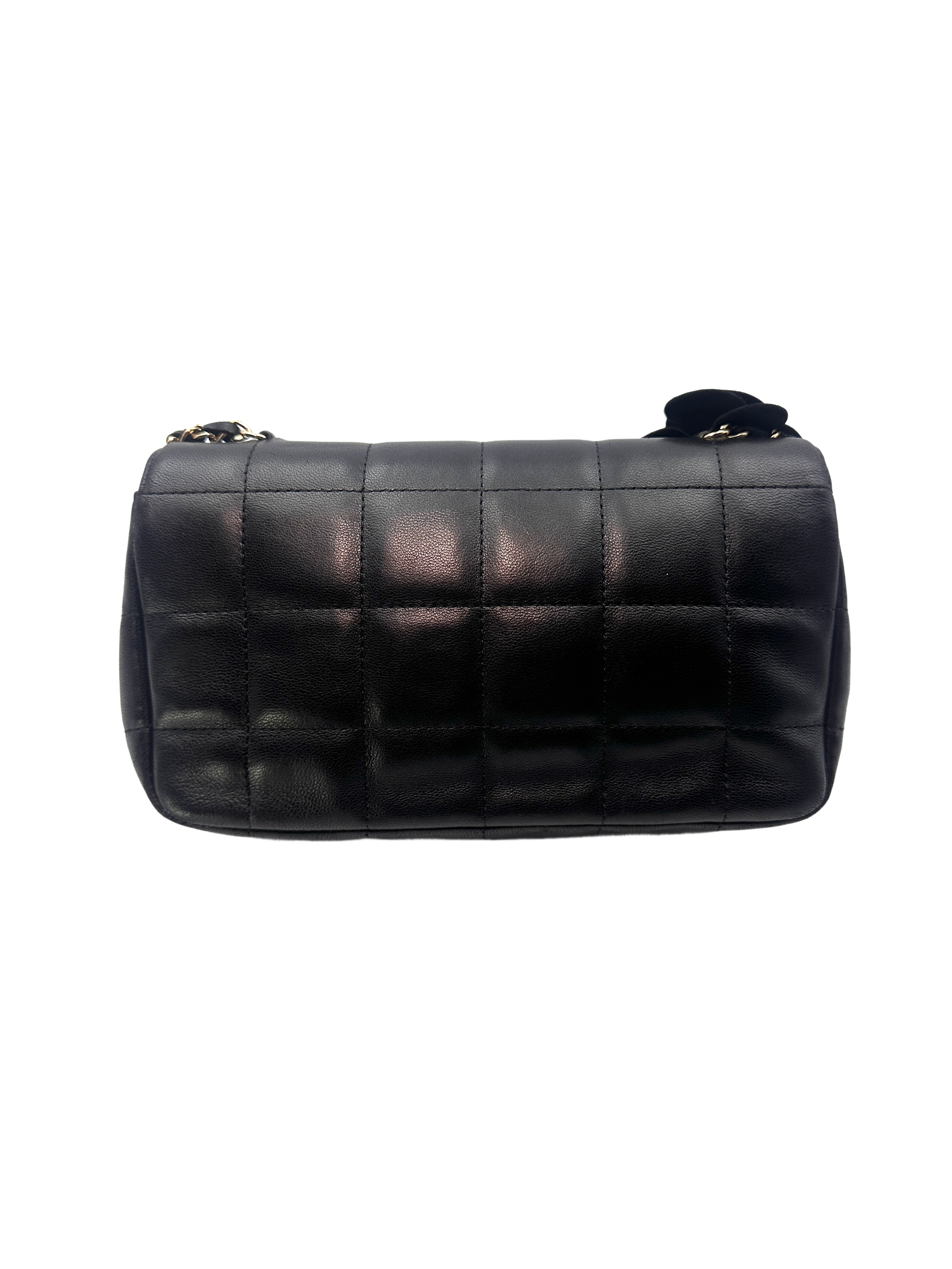 Chanel Chocolate Bar  Camellia Mini Flap Bag(13***84) CC1030
