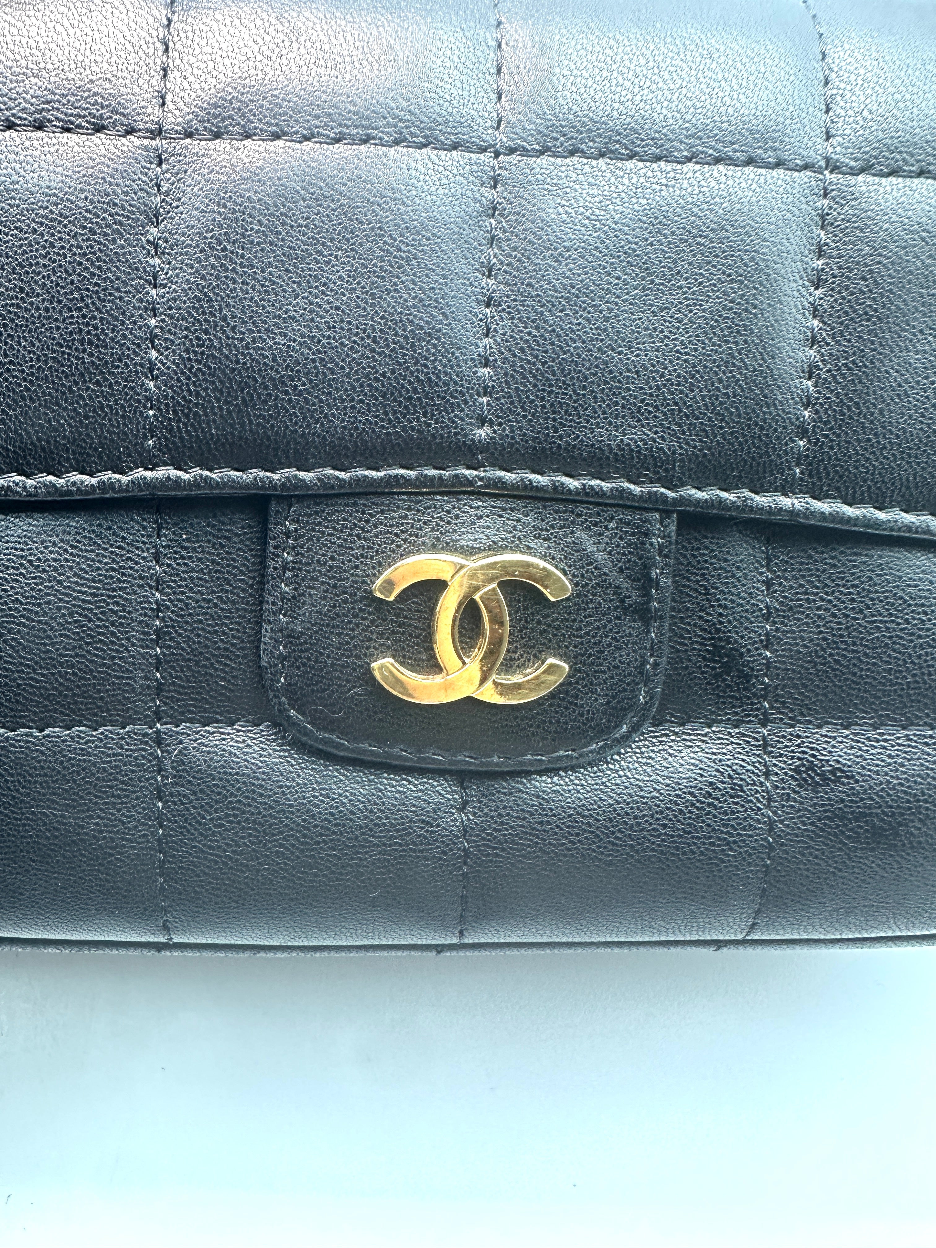 Chanel Chocolate Bar  Camellia Mini Flap Bag(13***84) CC1030