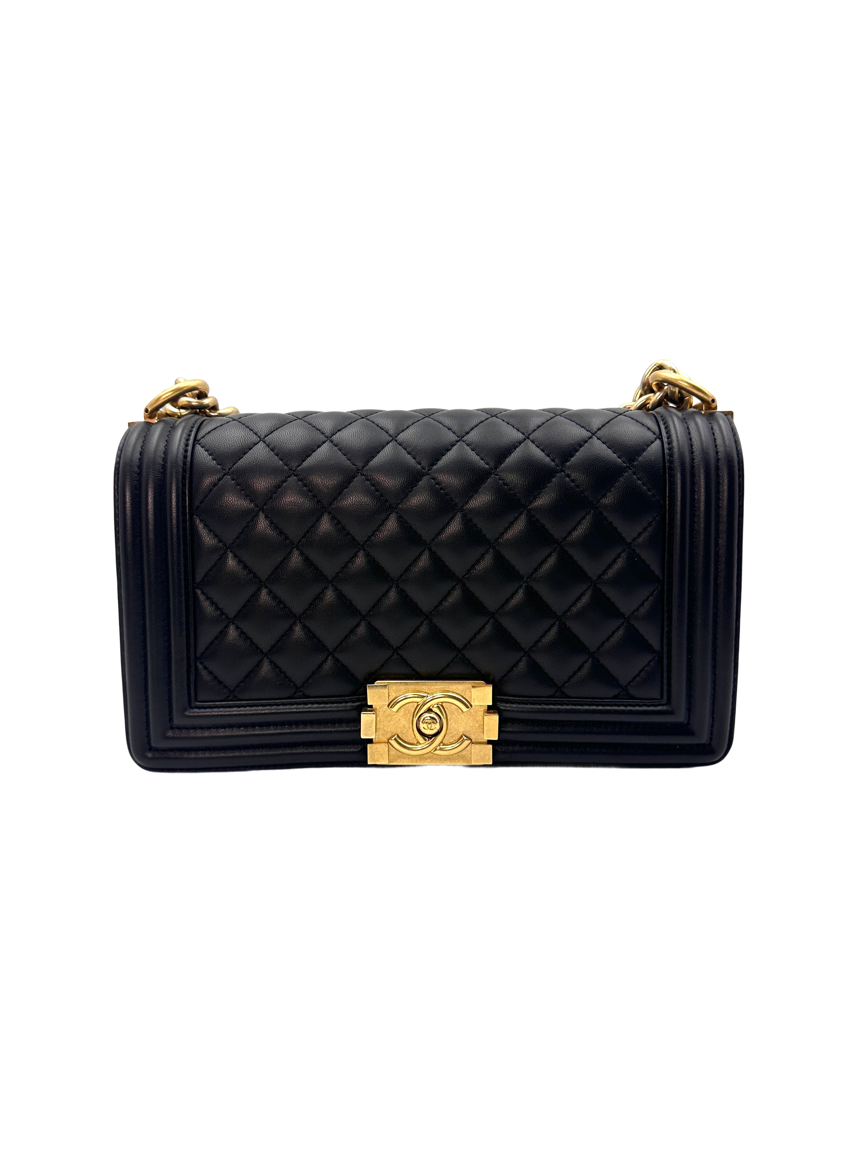 Chanel LeBoy Black Lambskin Bag (21***41) CC1032