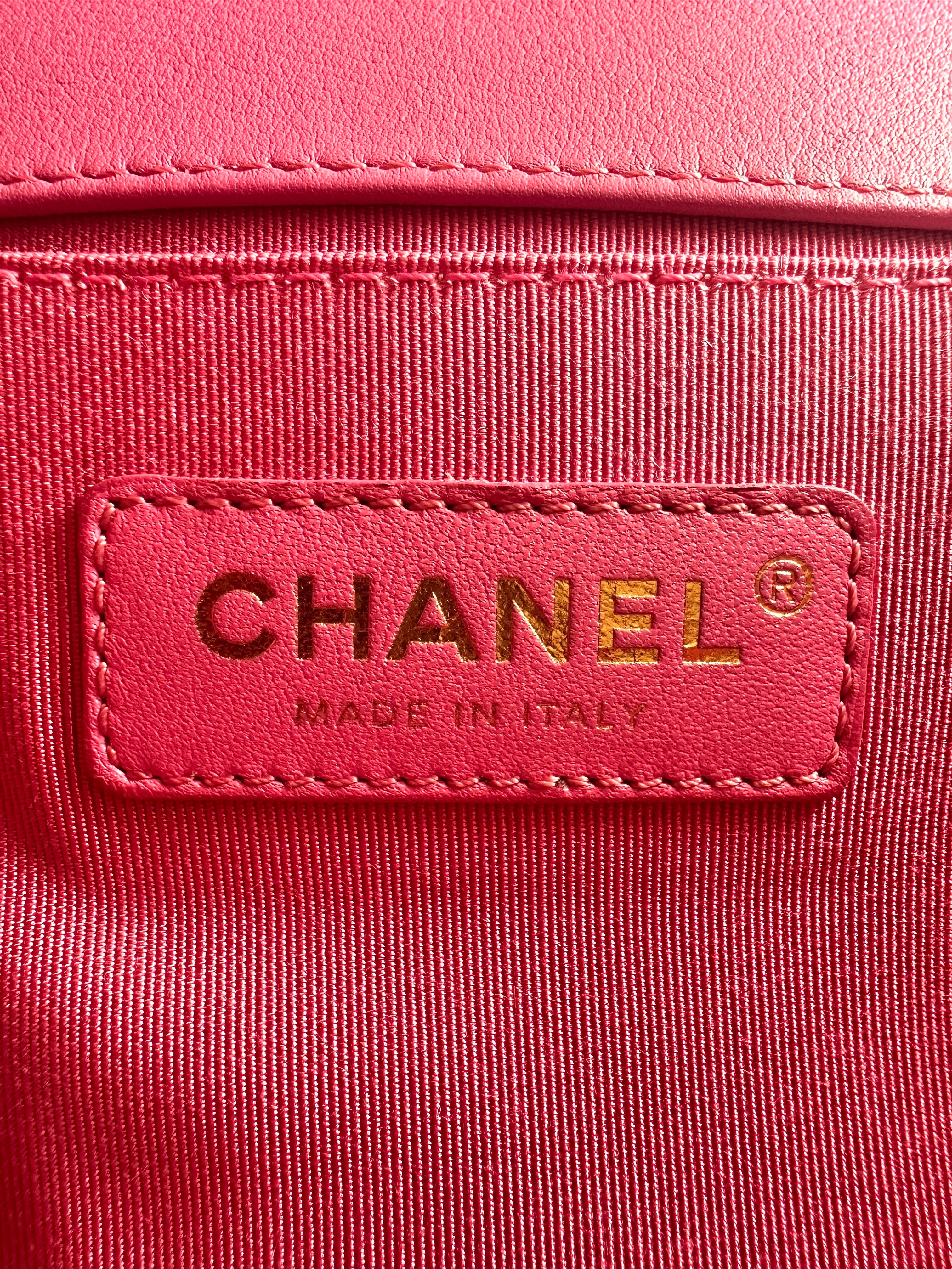 Chanel LeBoy Bag Pink Quilted Lambskin with Silver Buckle(26***76) CC1020