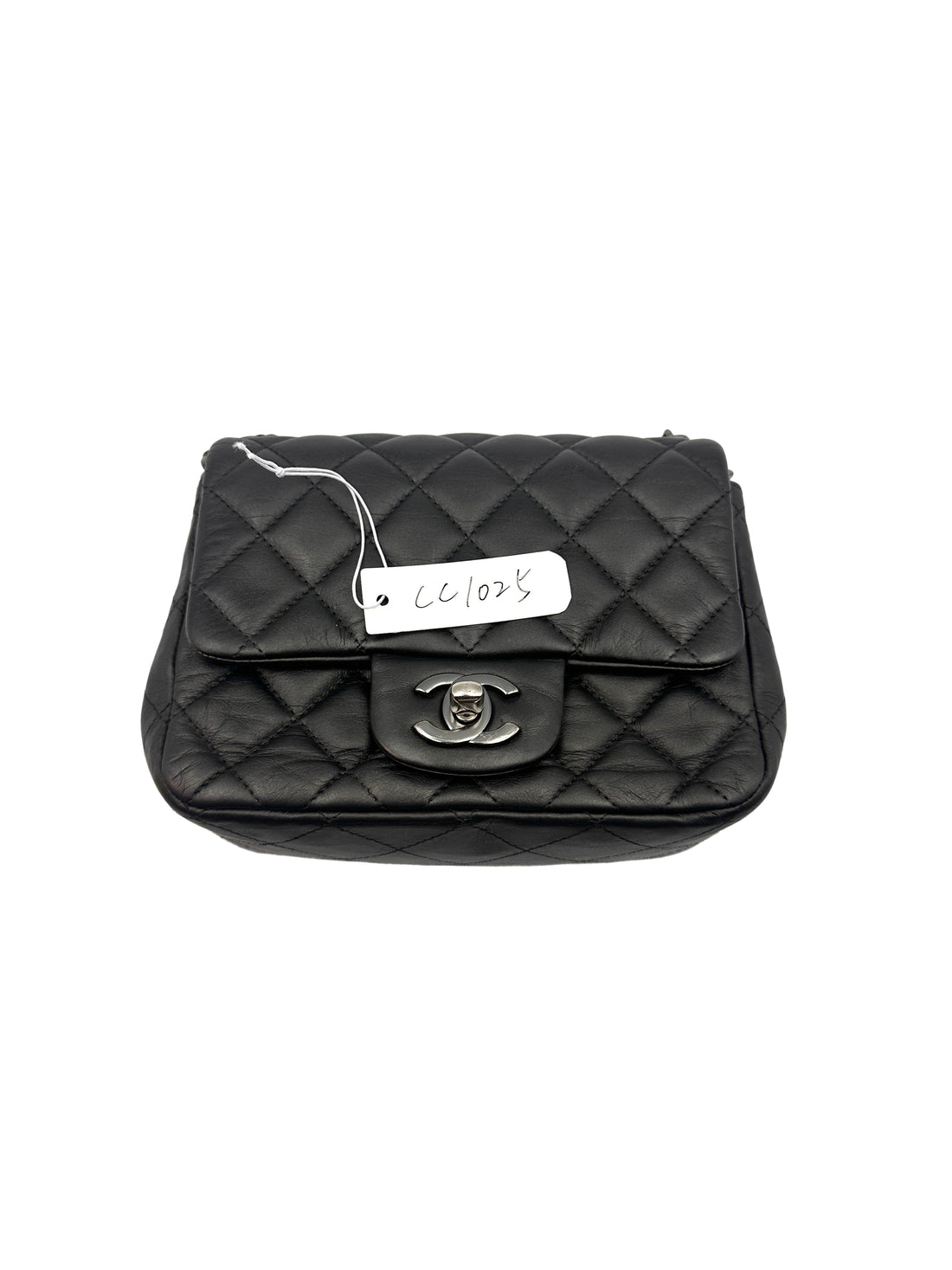 Chanel Classic Flag Square Lambskin Bag Charcoal Gray(18***00) CC1025