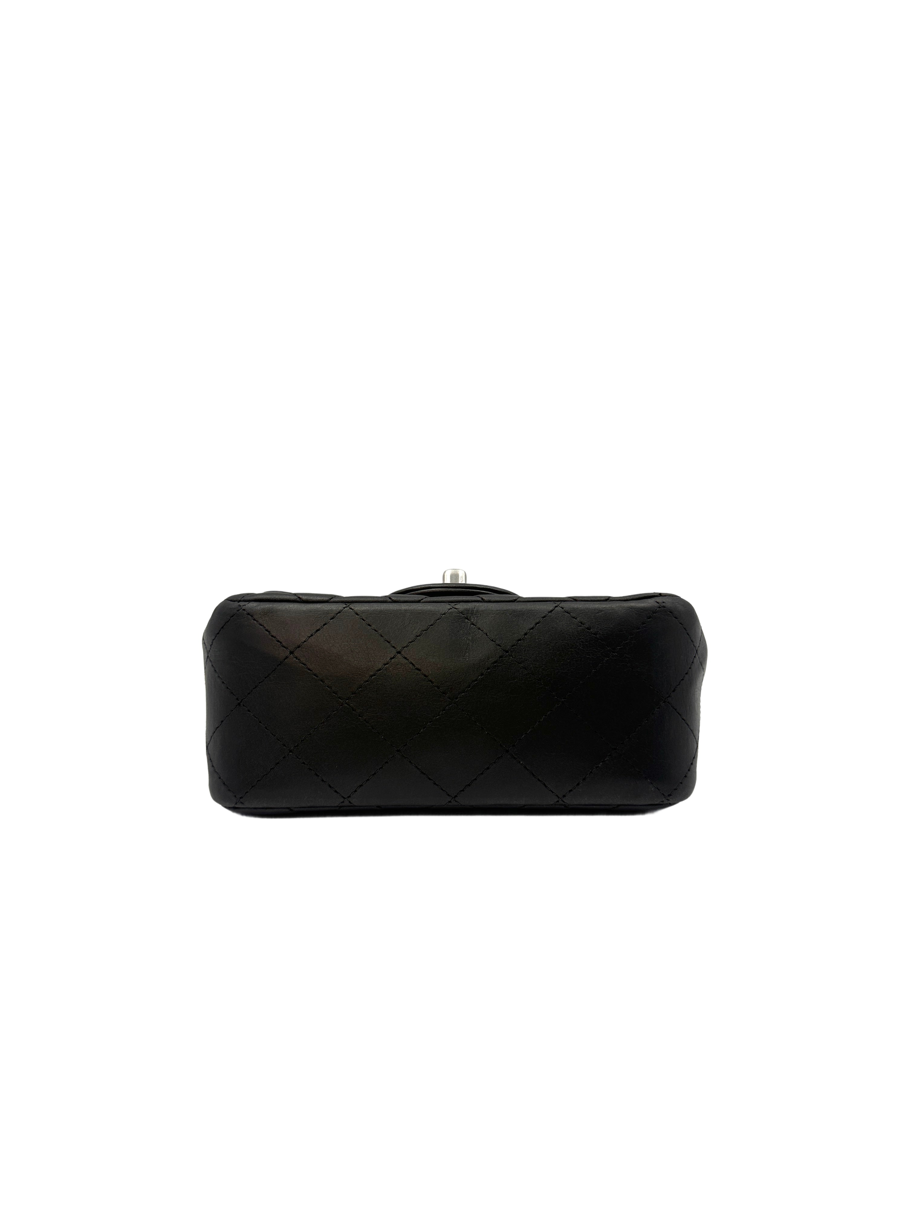 Chanel Classic Flag Square Lambskin Bag Charcoal Gray(18***00) CC1025
