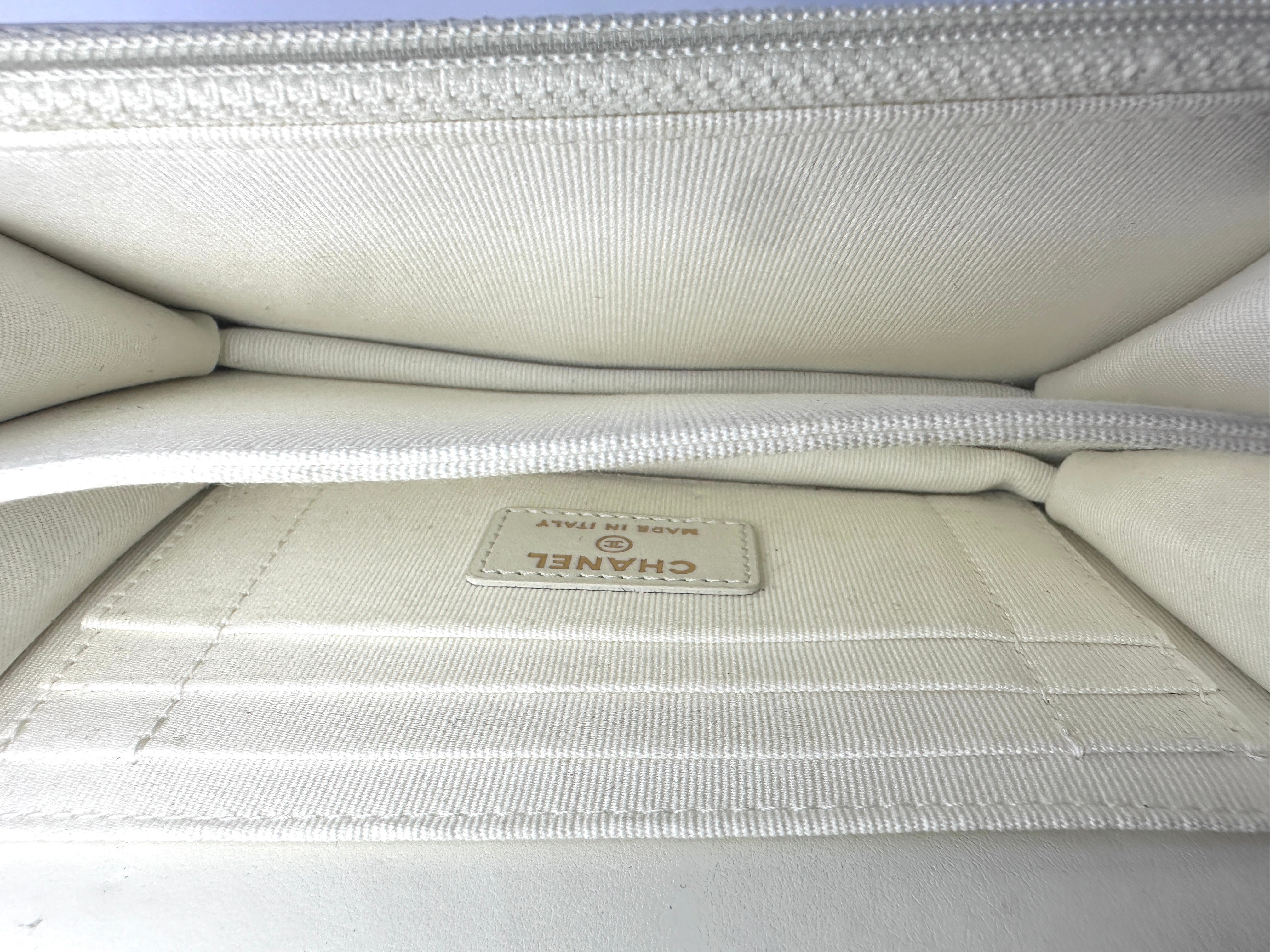 Chanel Boy Wallet On Chain White Caviar Leather Shoulder Bag(AH***EL) CC1027