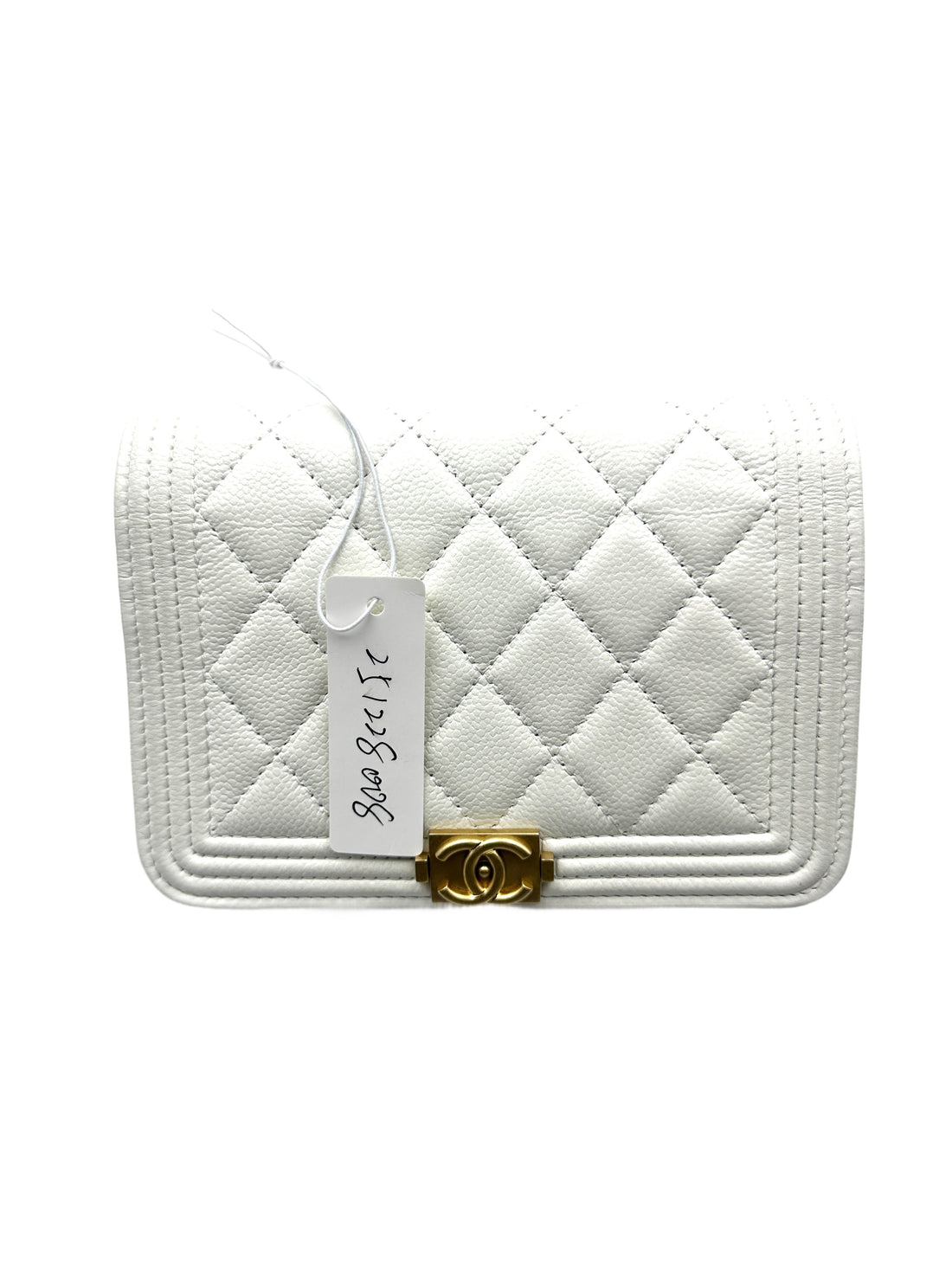 Chanel Boy Wallet On Chain White Caviar Leather Shoulder Bag(AH***EL) CC1027